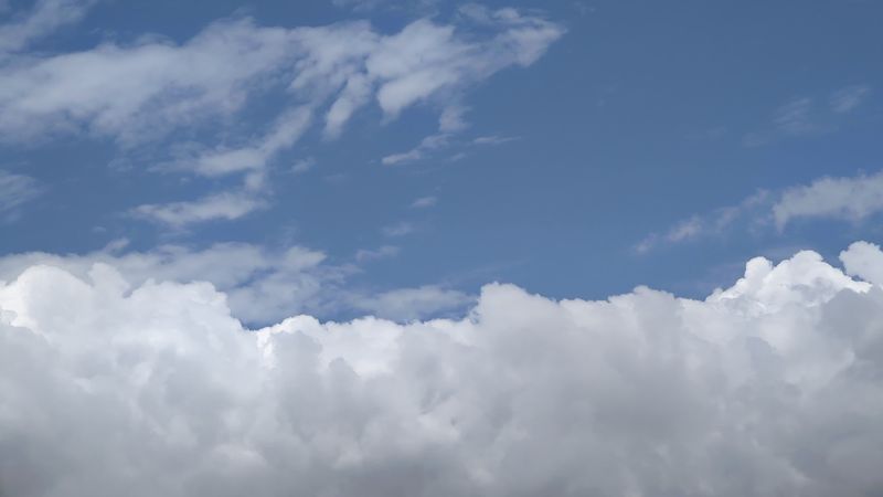Dynamic Cumulus Clouds Over a Blue Sky Free Stock Video Footage ...