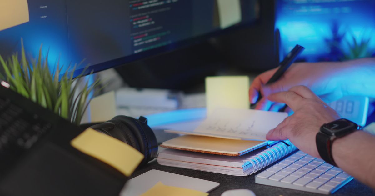 Creative Workspace with Developer Planning Project Free Stock Video ...