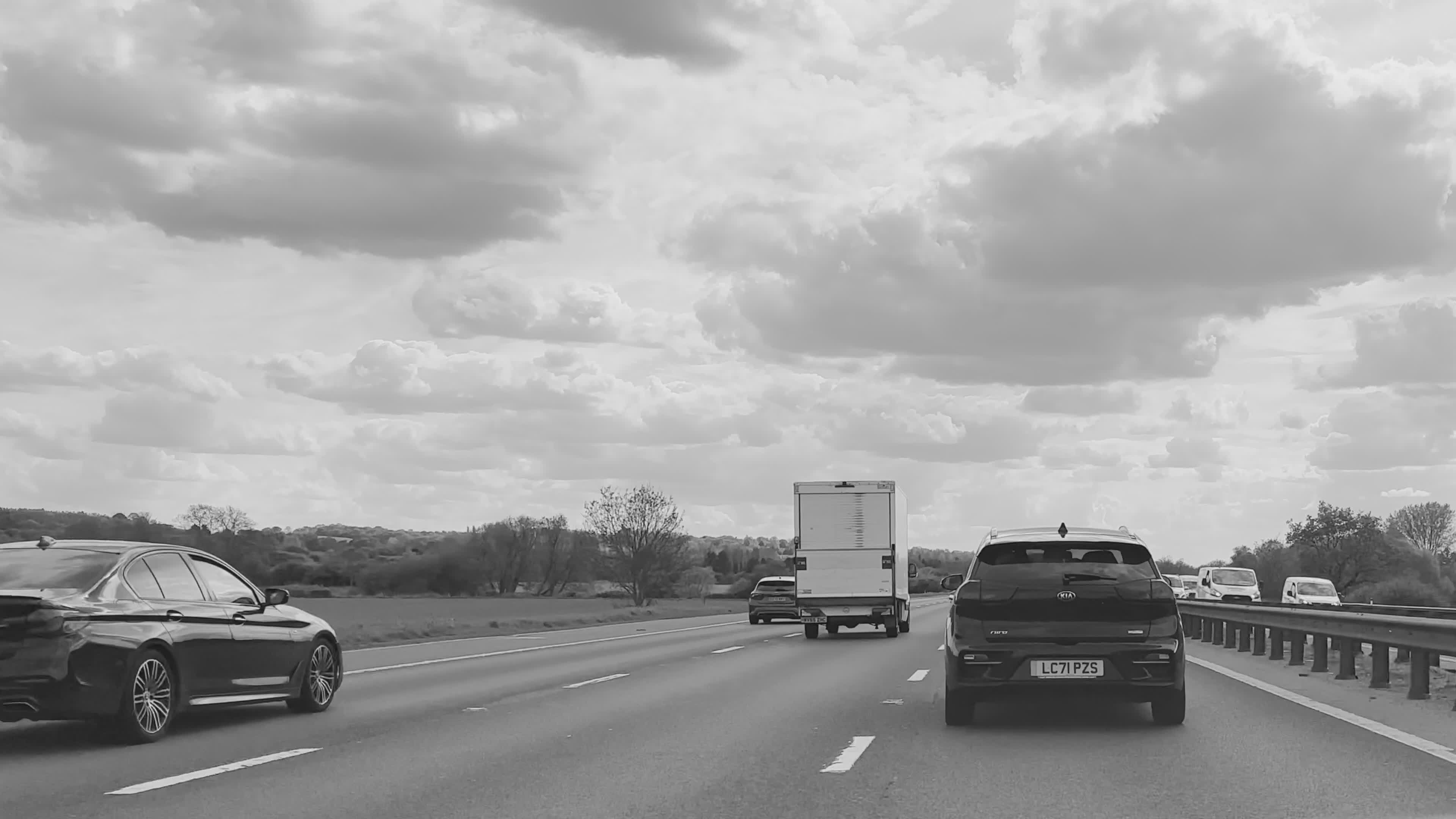 black and white highway traffic scene 33554625 — free pexels stock footage