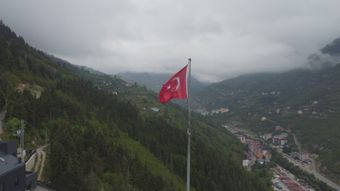 风景加国旗视频素材视频素材
