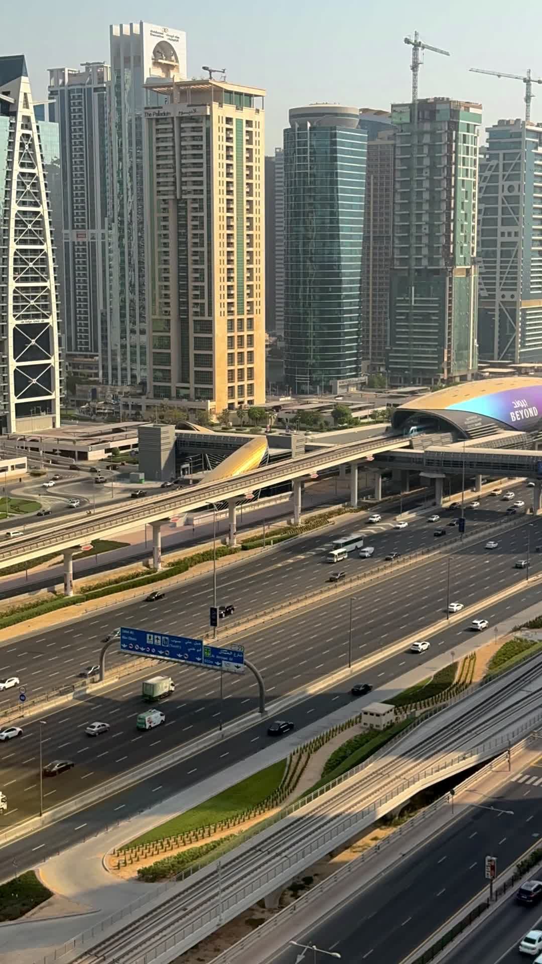 Aerial View of Dubai Marina High-rise Skyline Free Stock Video Footage ...