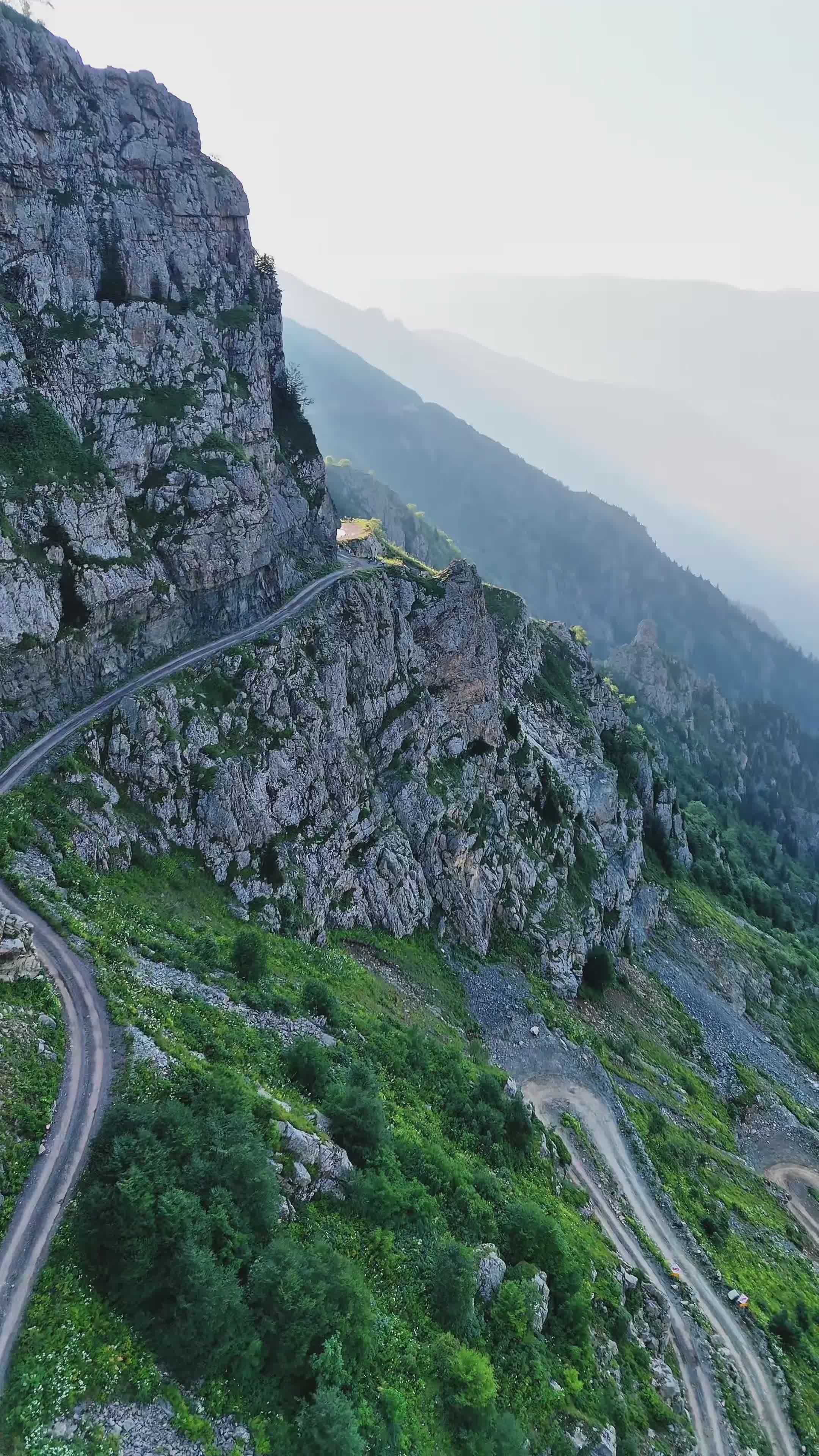 Stunning Aerial View of Mountain Road Free Stock Video Footage, Royalty ...