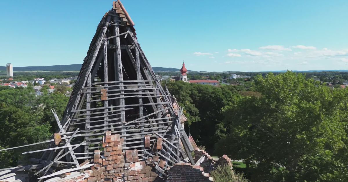 Pottendorf Aerial View of Ruins in Historic Pottendorf Free Stock Video Footage ...