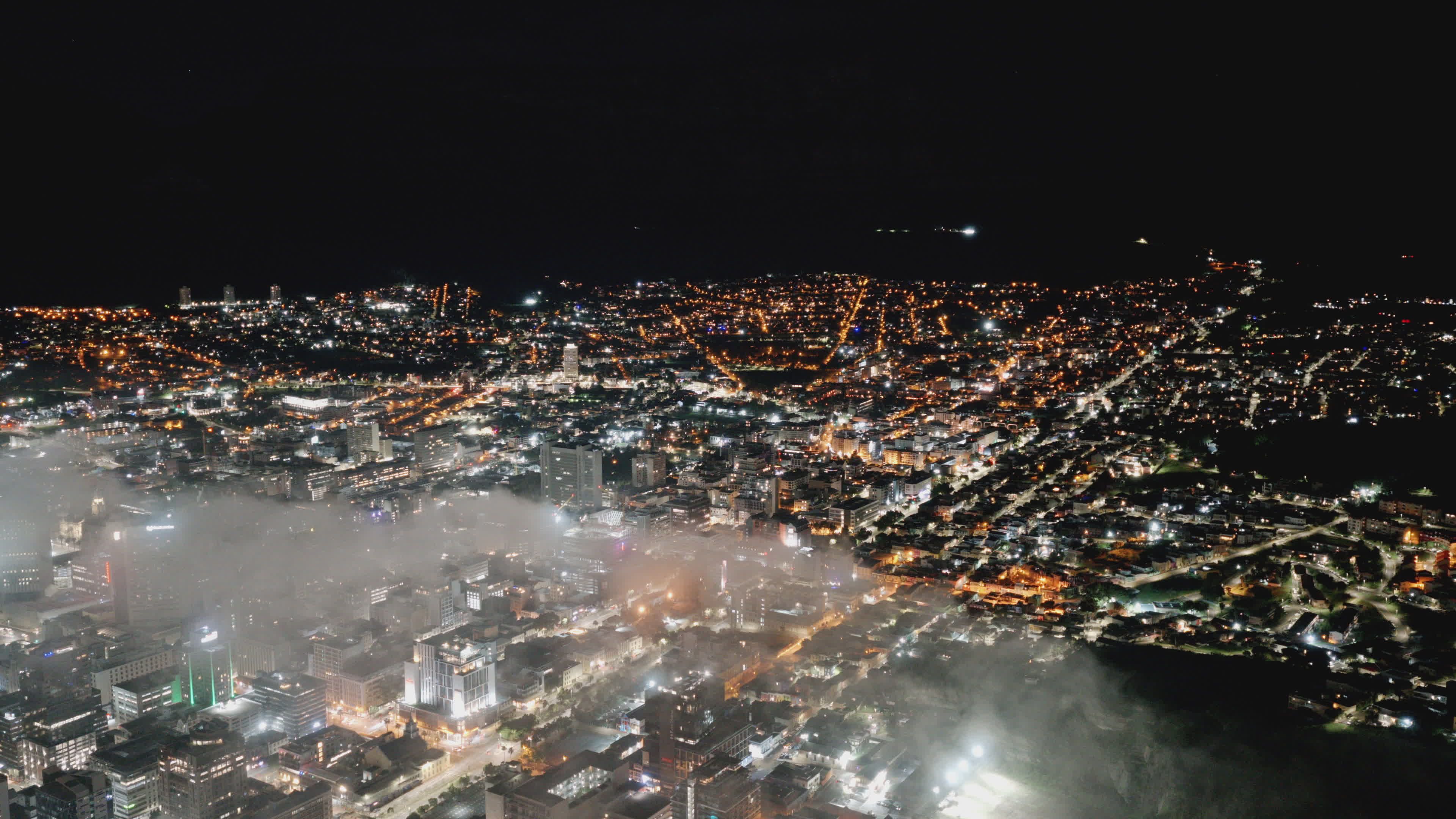 aerial night view of cityscape overlooking skyline 33637402 — free pexels stock footage