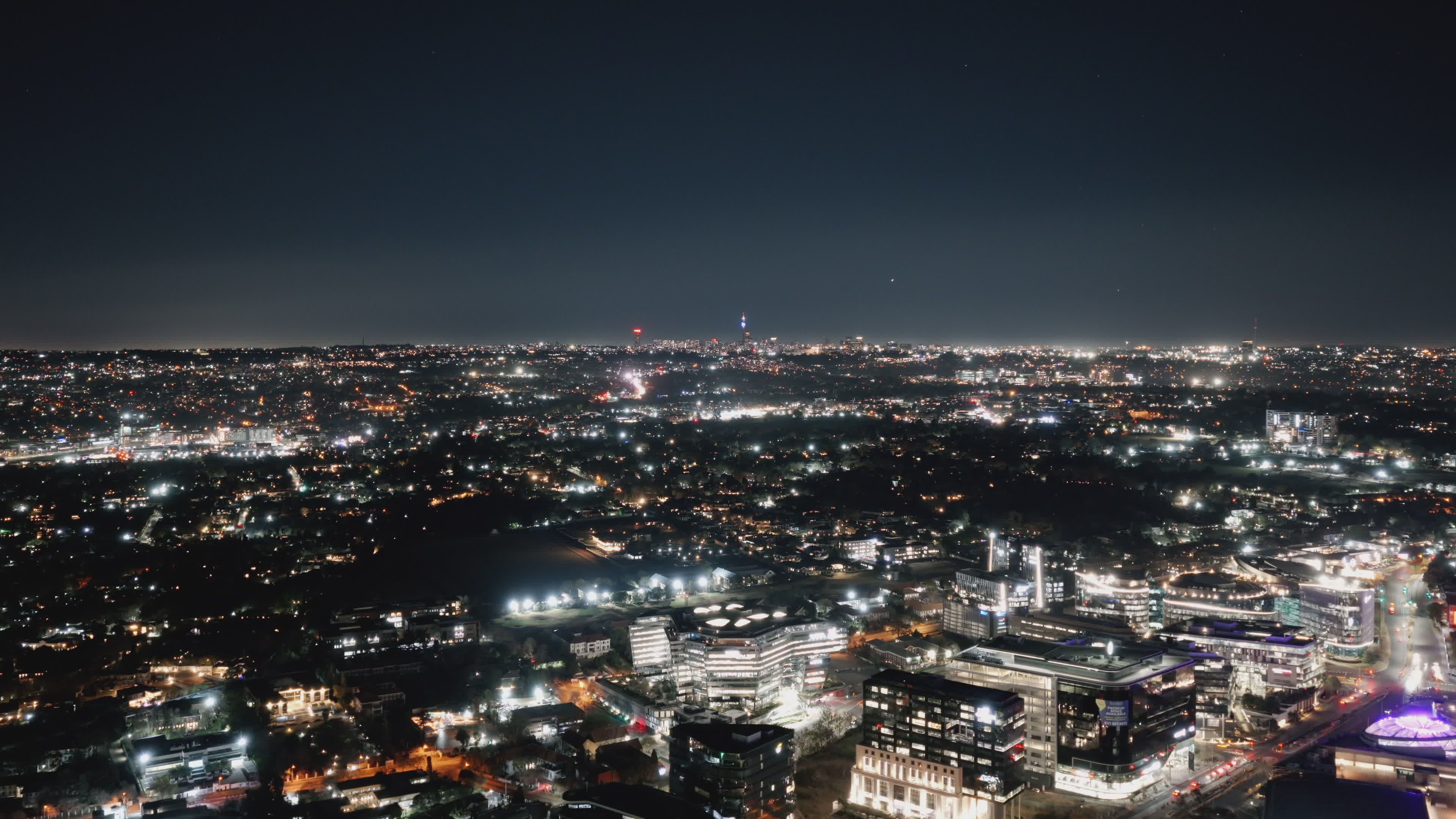 aerial night view of illuminated cityscape 33637718 — free pexels stock footage