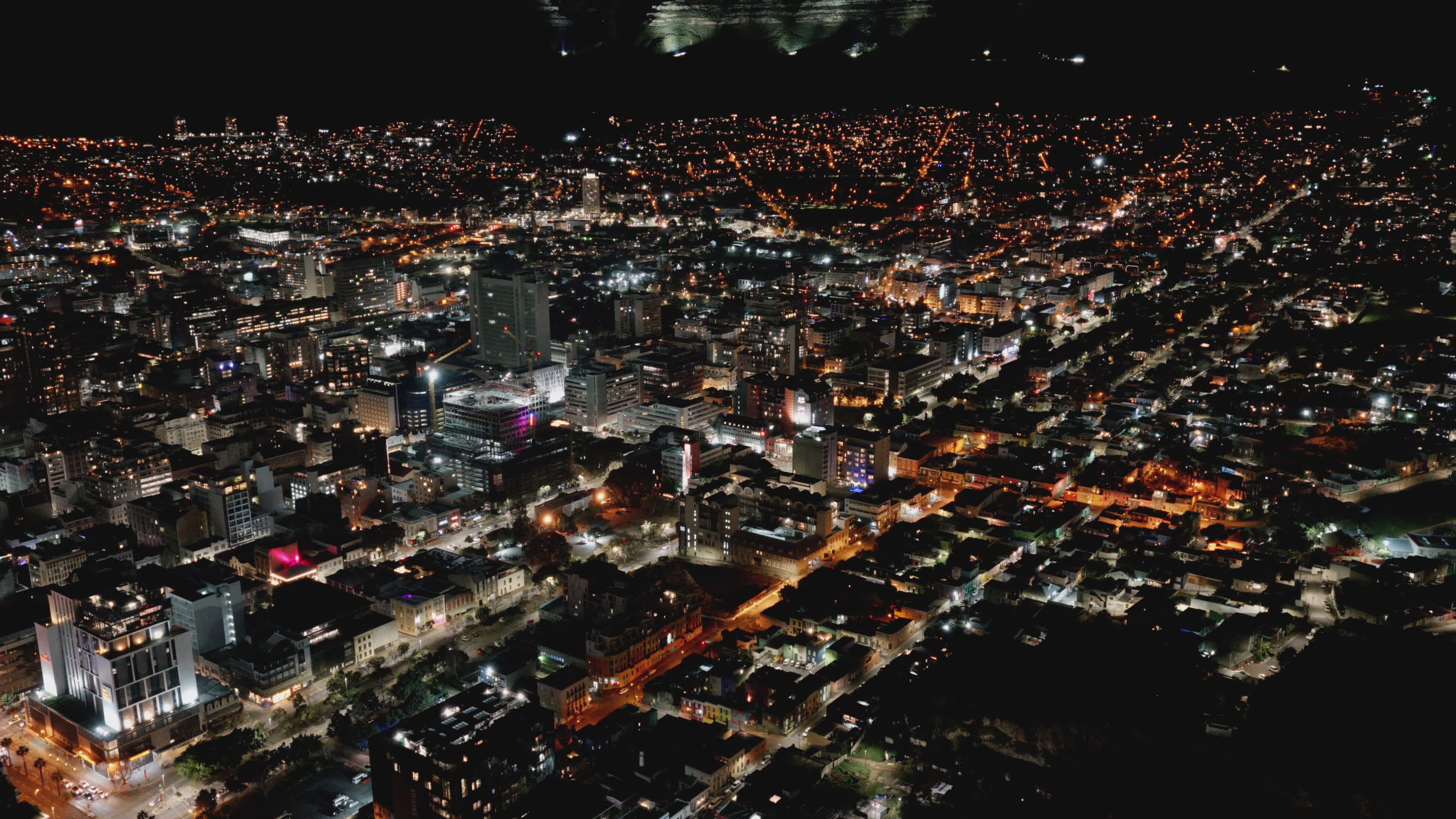 stunning aerial timelapse of city lights at night 33637800