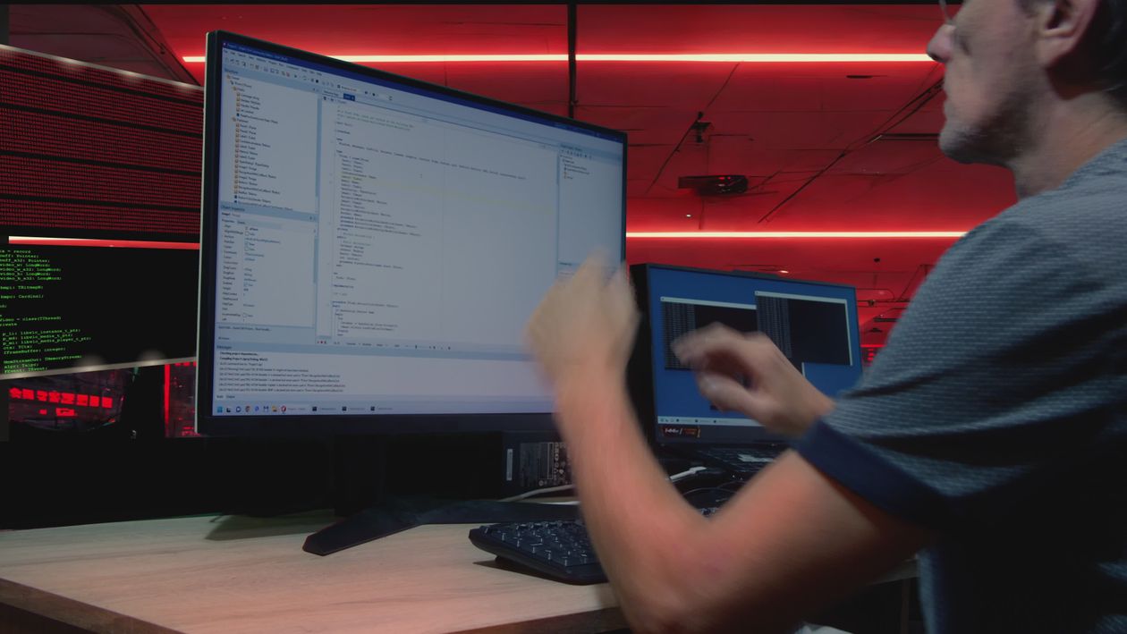 Programmer Overwork Overworked Programmer in Dimly Lit Room Free Stock Video Footage ...