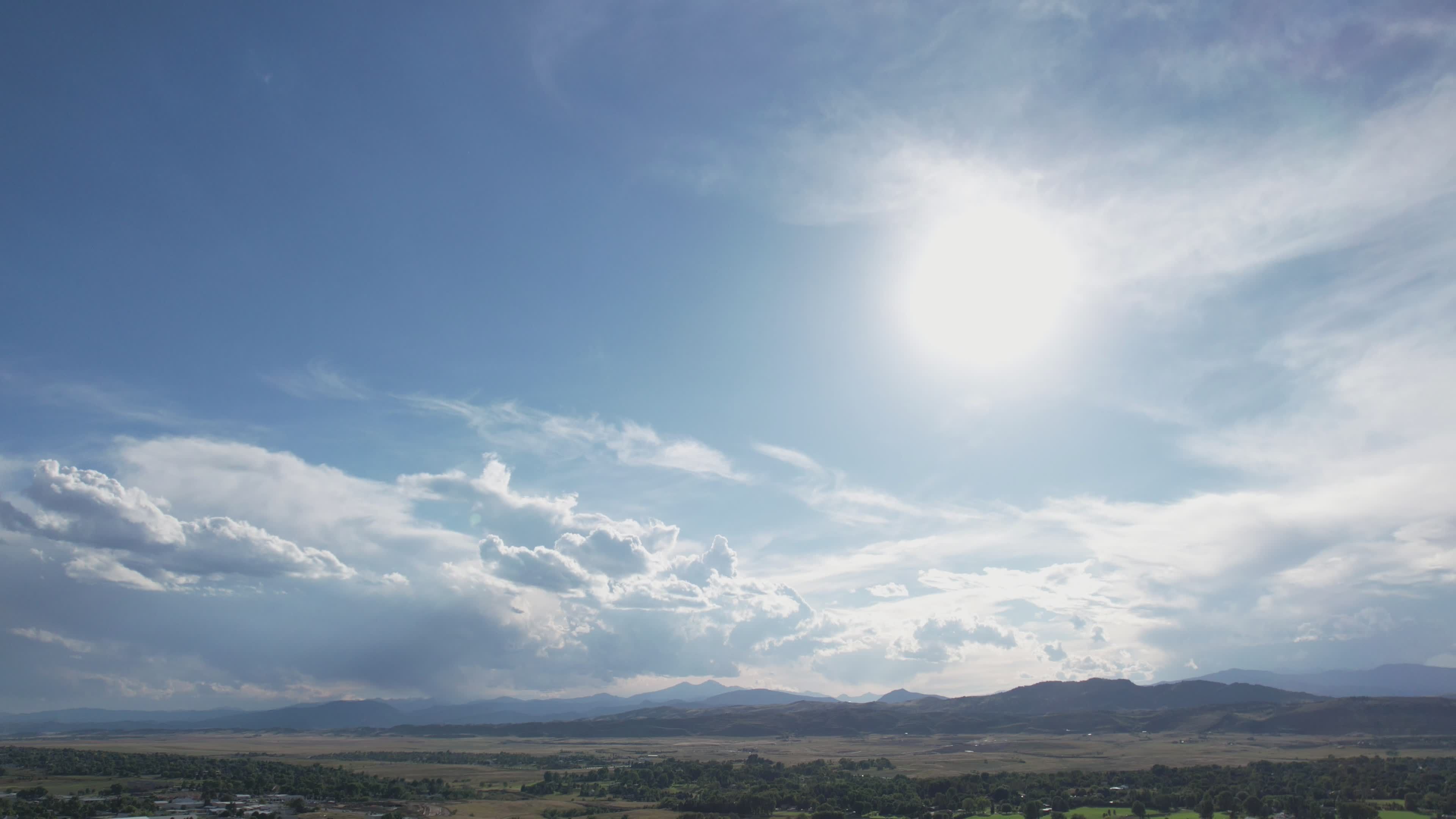 Stunning 4K Aerial View of a Bright Blue Sky Free Stock Video Footage ...