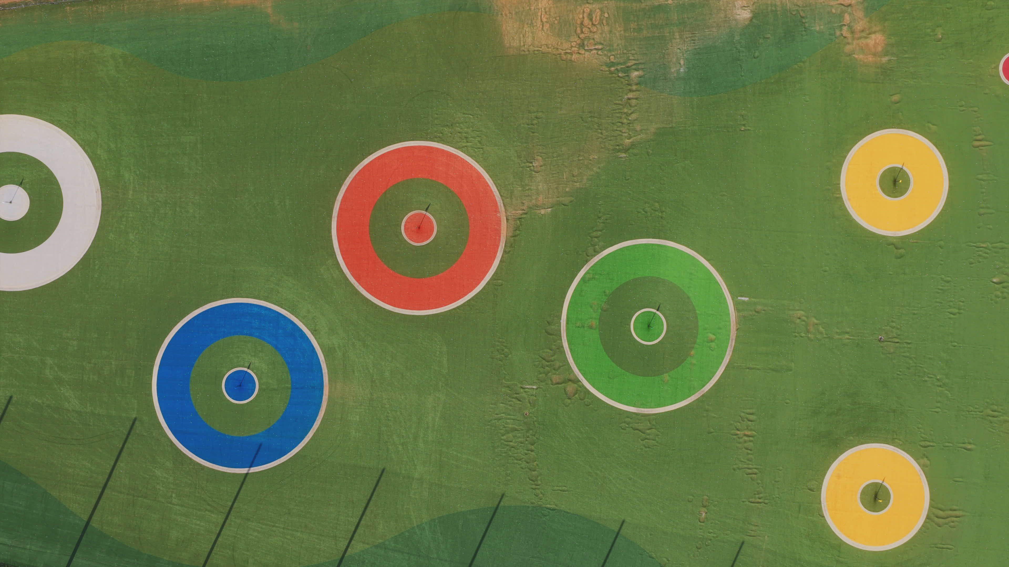 Aerial View of Colorful Outdoor Target Range Free Stock Video Footage ...