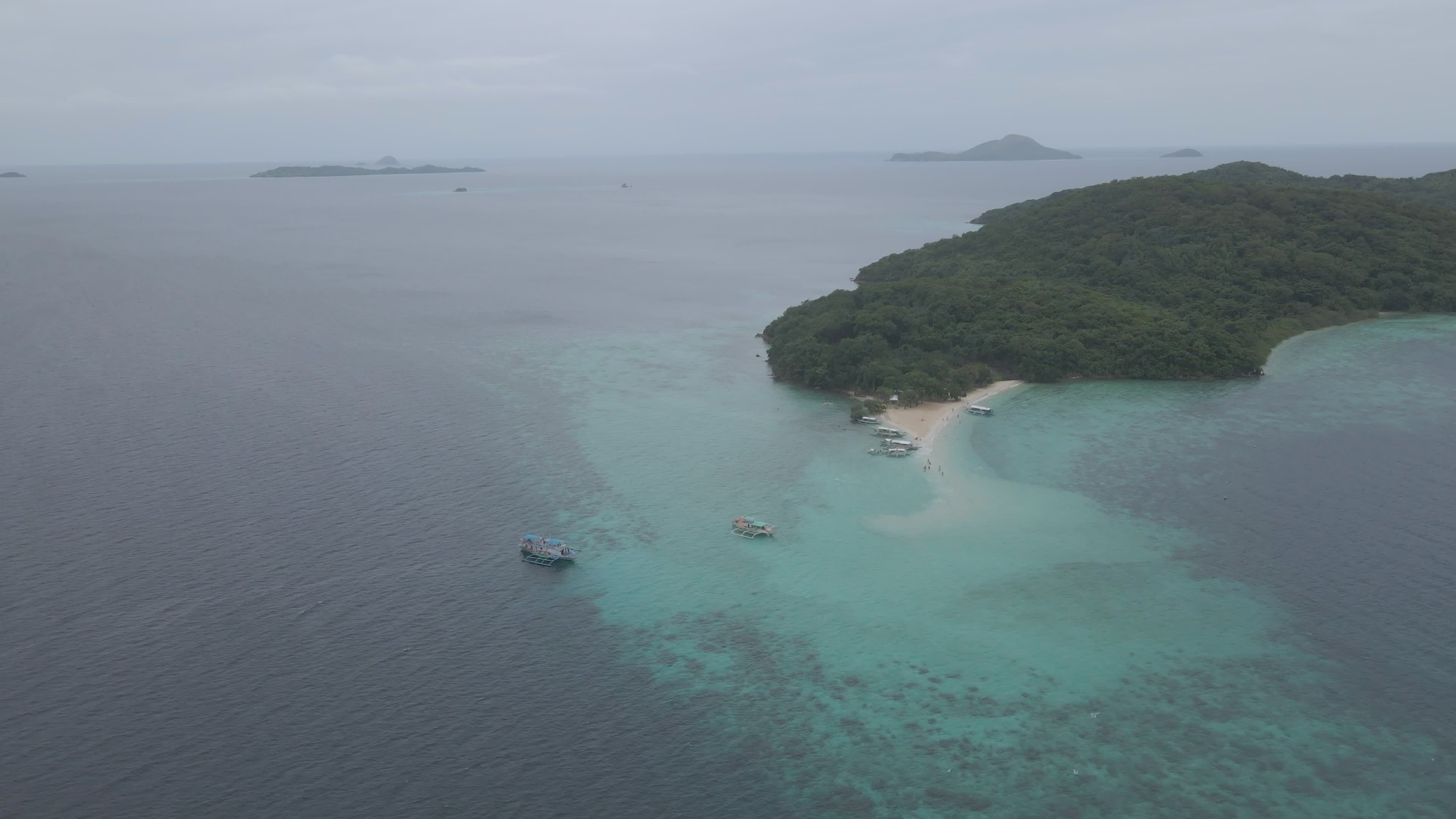 Stunning Aerial View of Tropical Island Paradise Free Stock Video ...