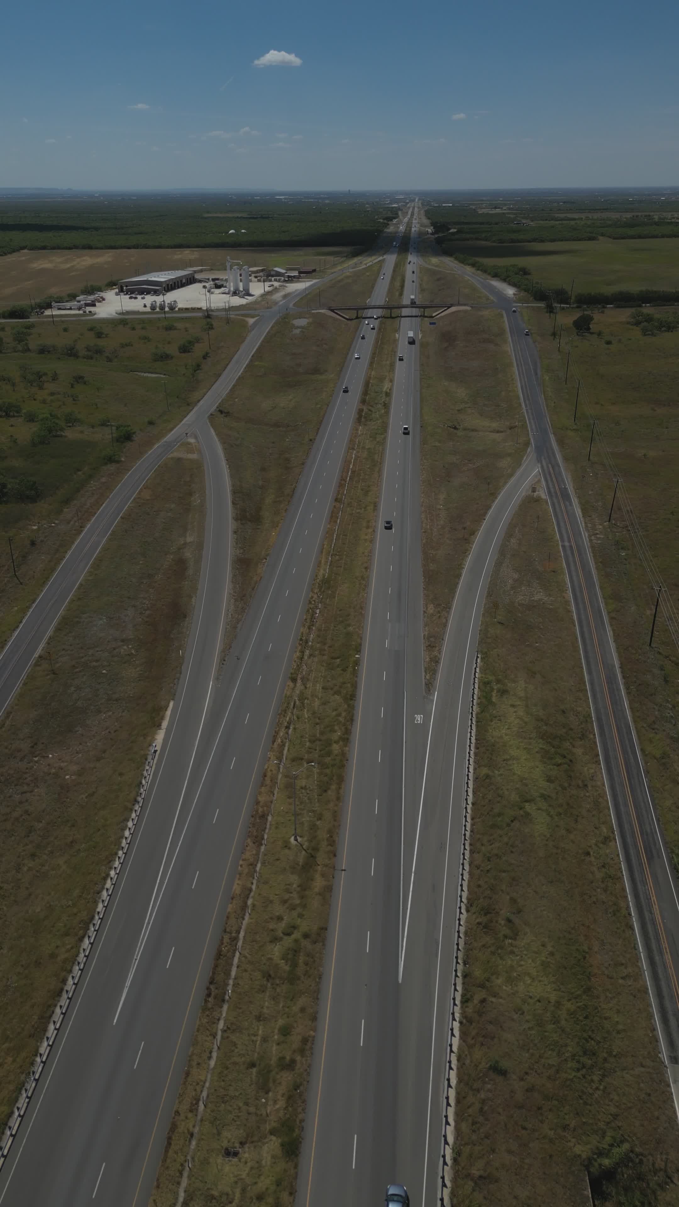 Aerial View of Scenic Southwestern Highway Intersection Free Stock ...