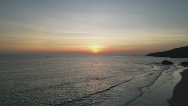 Scenic Beach Sunset with Surfing Silhouettes Free Stock Video Footage ...