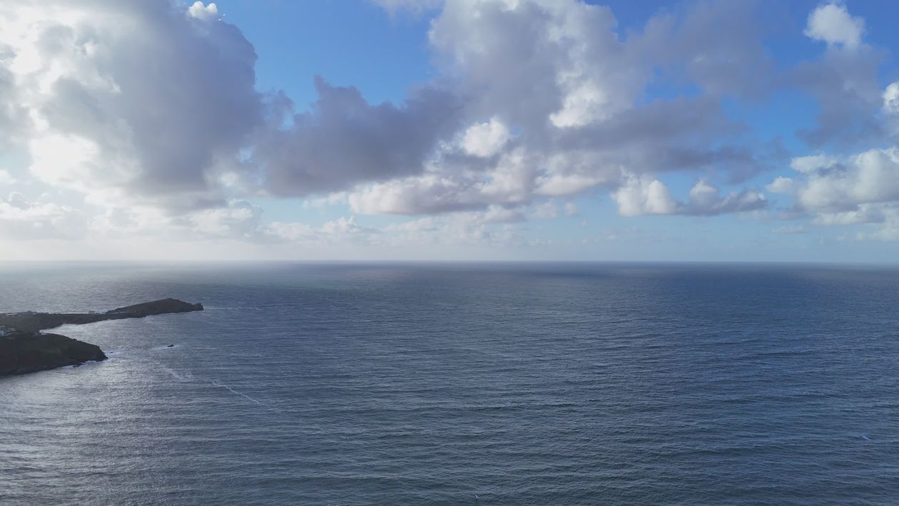 Ocean Flycam View Drone Aerial View of Ocean Waves and Coastline Free Stock Video Footage ...