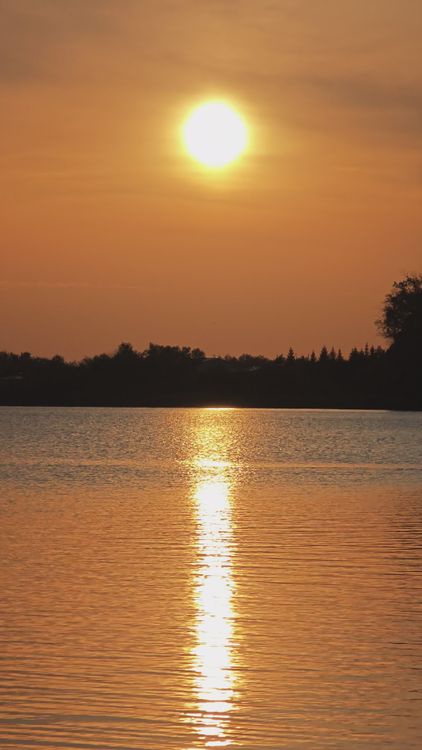 Serene Sunset over Calm Lake Reflection Free Stock Video Footage ...