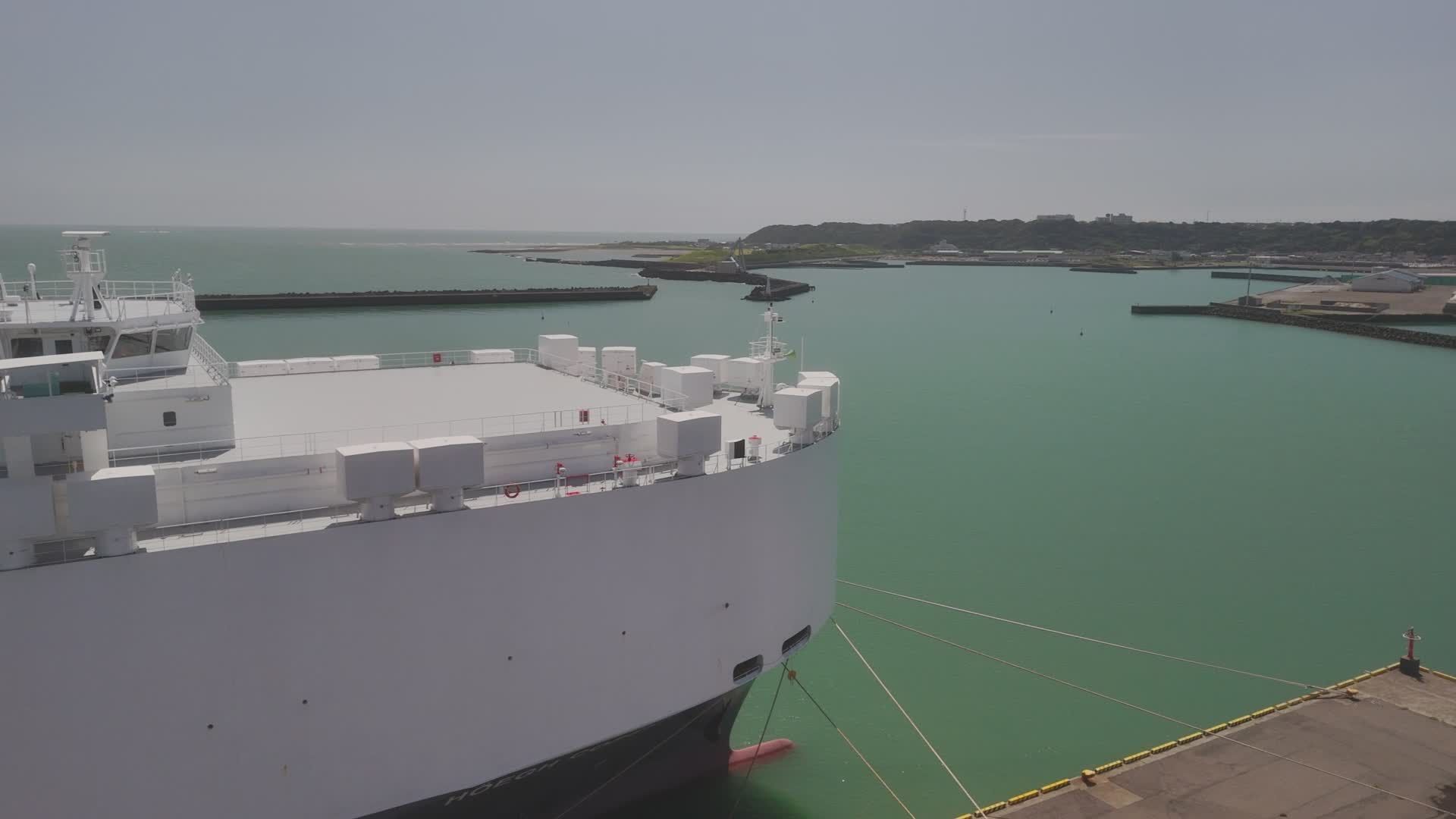 Large Cargo Ship Docked at a Busy Port Free Stock Video Footage ...