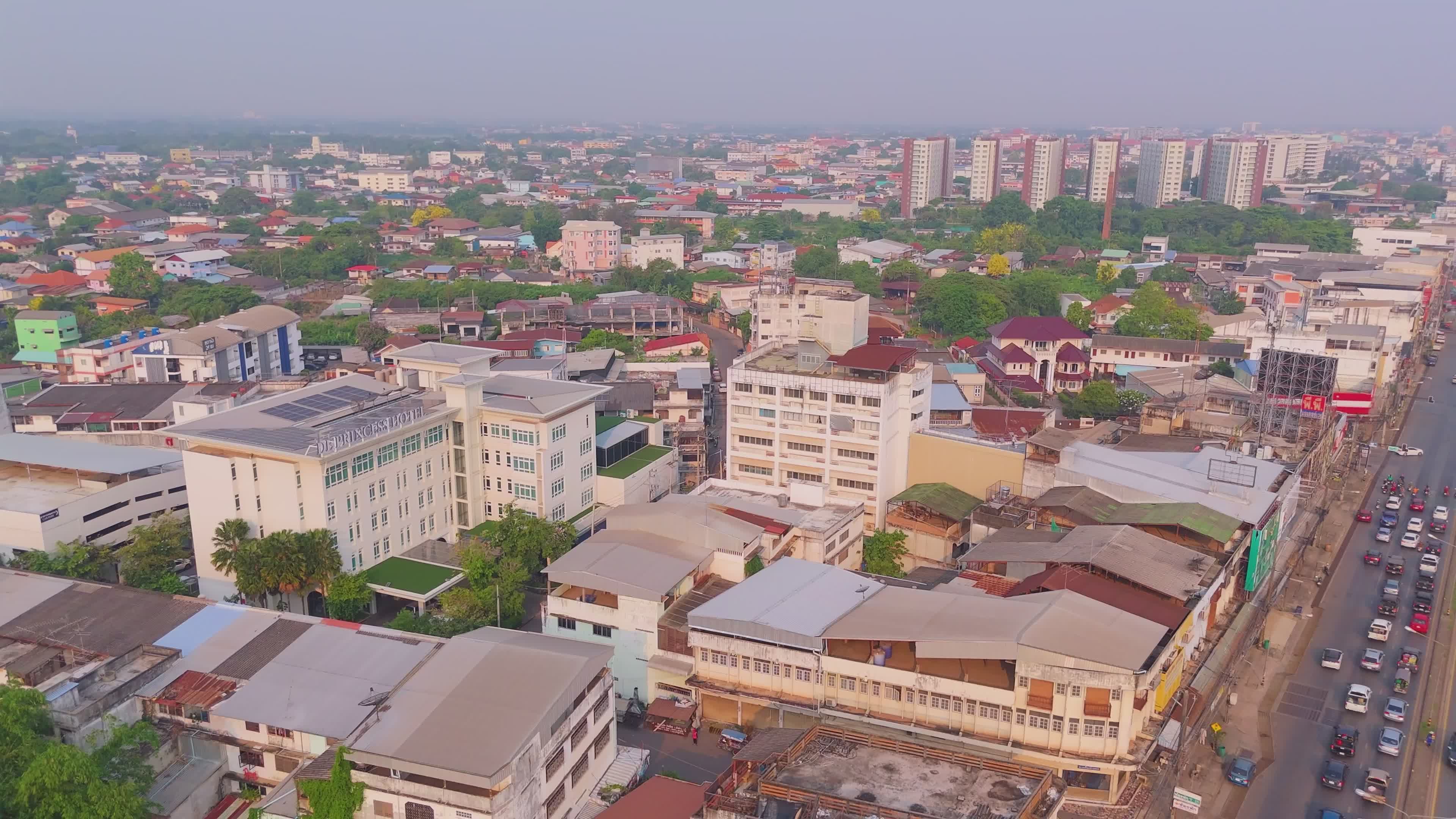 Aerial View of Udon Thani Cityscape in Thailand Free Stock Video ...