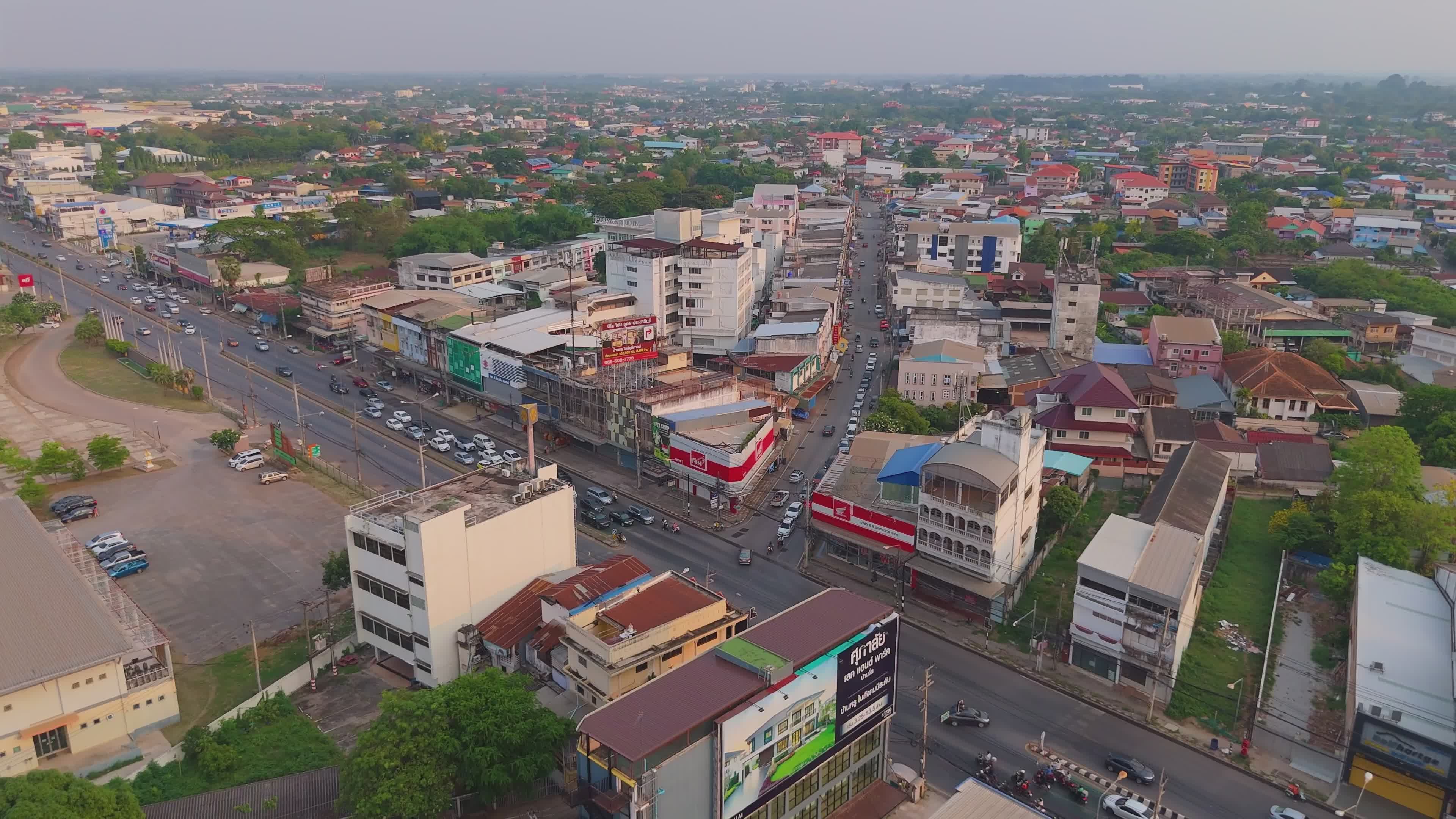 Aerial View of Udon Thani Urban Landscape Free Stock Video Footage ...