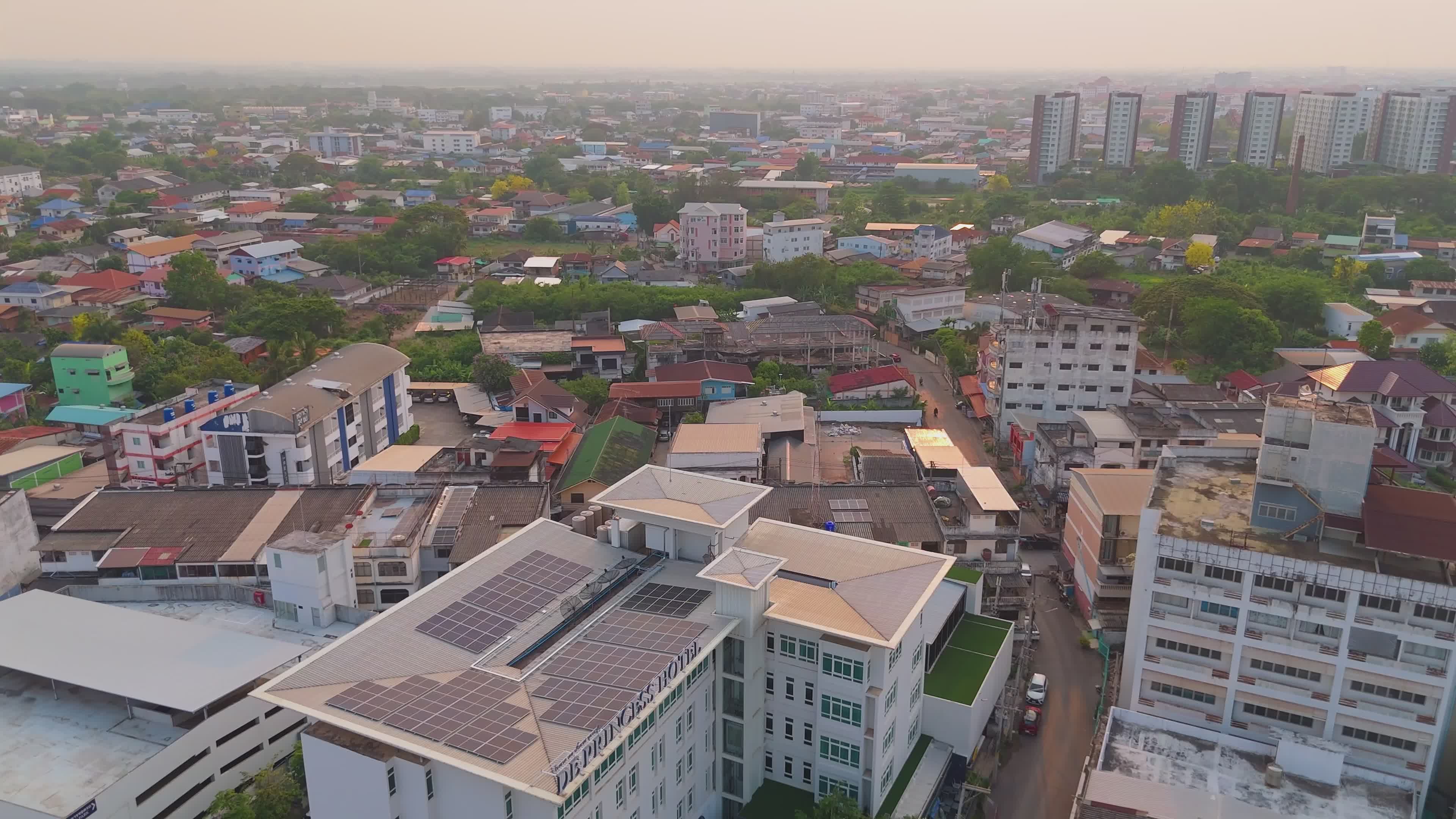 Aerial View of Udon Thani Urban Landscape Free Stock Video Footage ...