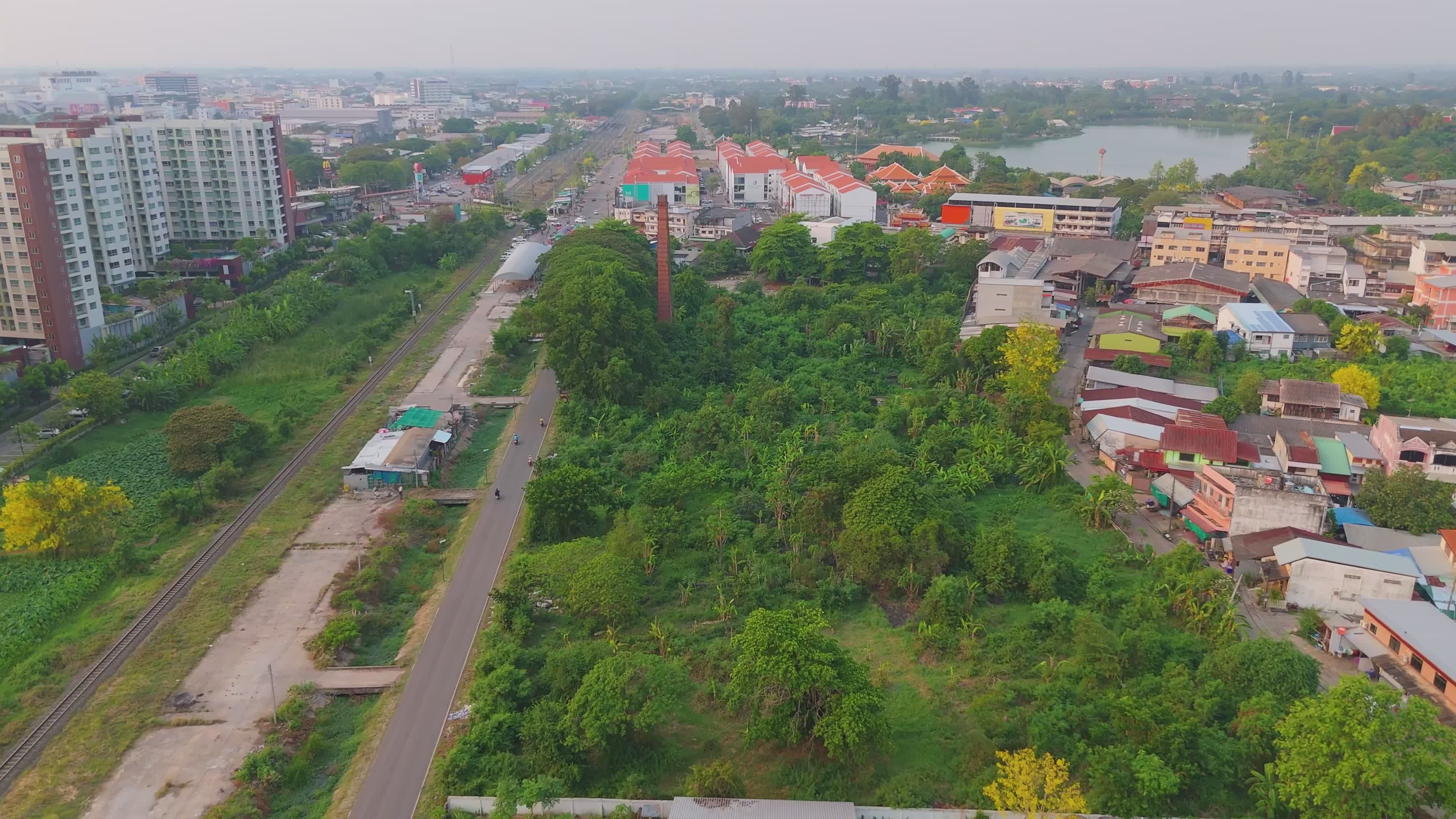 Drone Aerial View of Udon Thani, Thailand Free Stock Video Footage ...