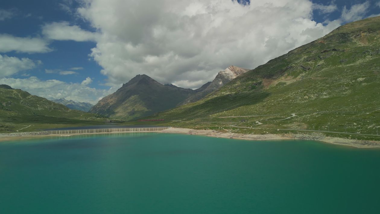 Majestic Alpine Lake and Mountain Landscape Free Stock Video Footage ...