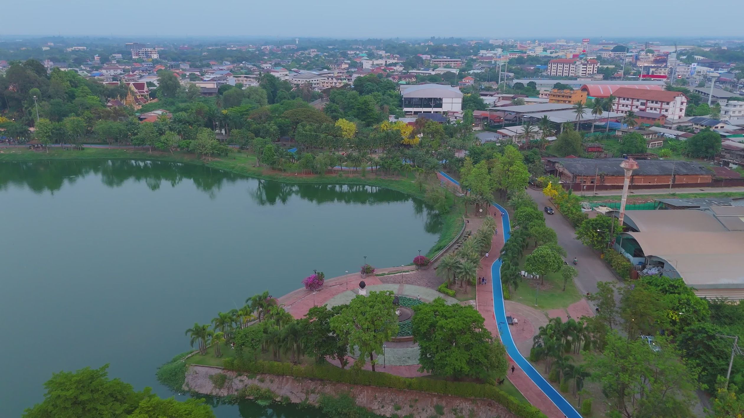 Scenic Aerial View of Udon Thani Park Free Stock Video Footage, Royalty ...