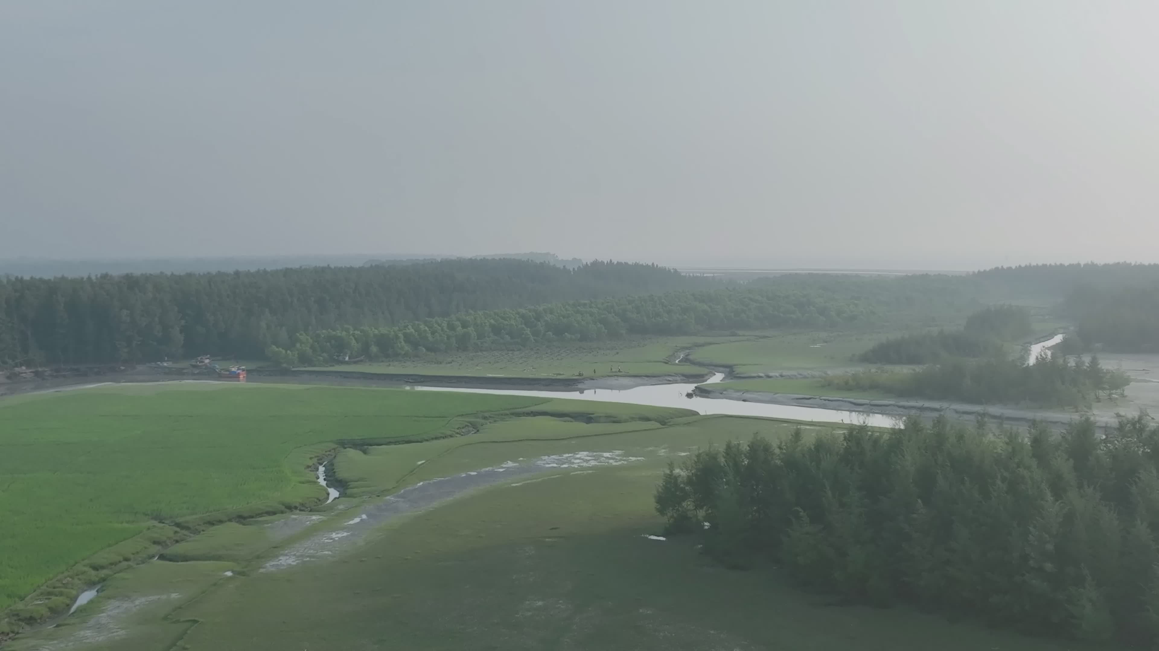 Scenic Aerial View of Lush Bangladesh Landscape Free Stock Video ...