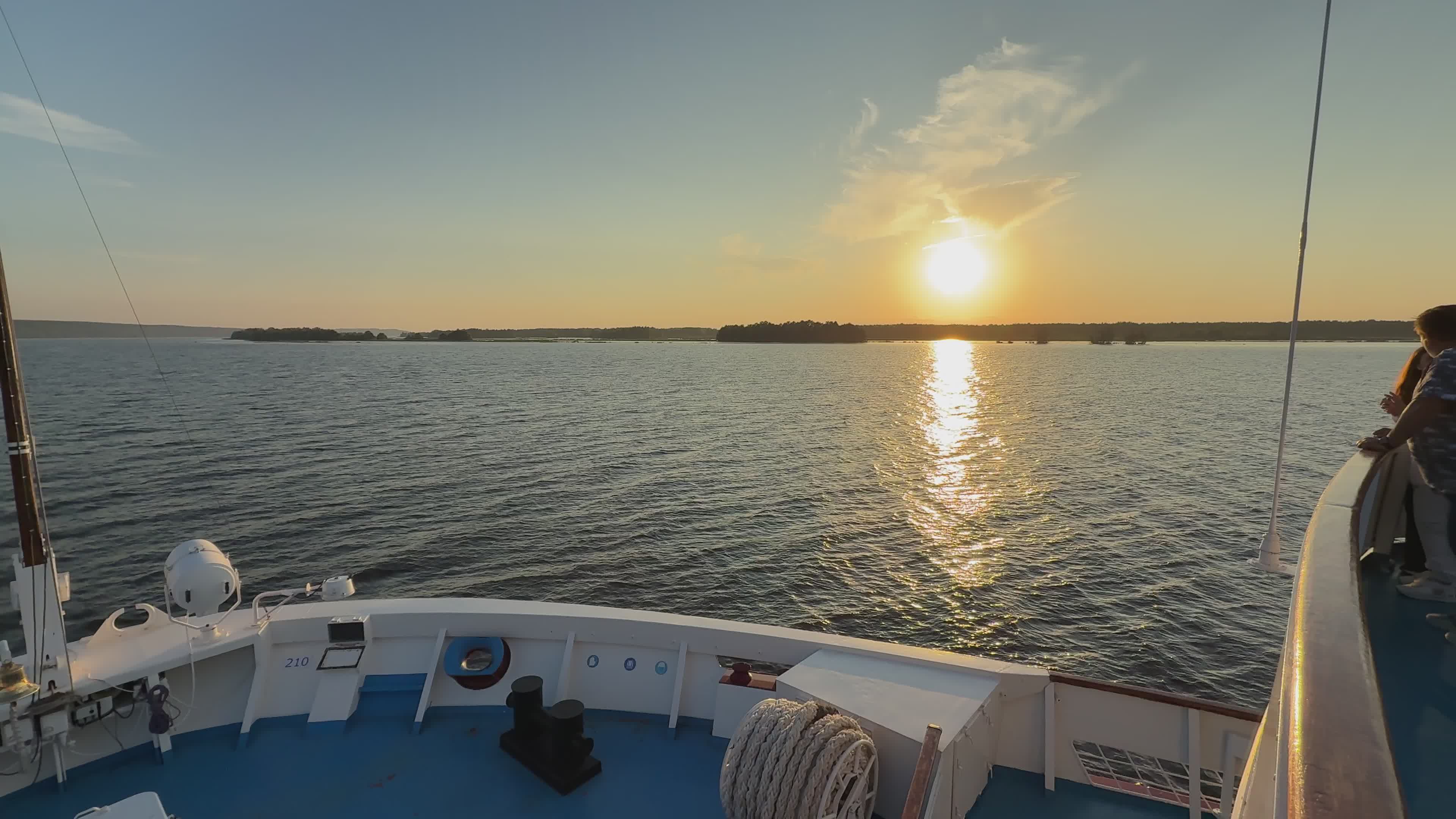 Scenic Boat Ride During a Beautiful Sunset Free Stock Video Footage ...