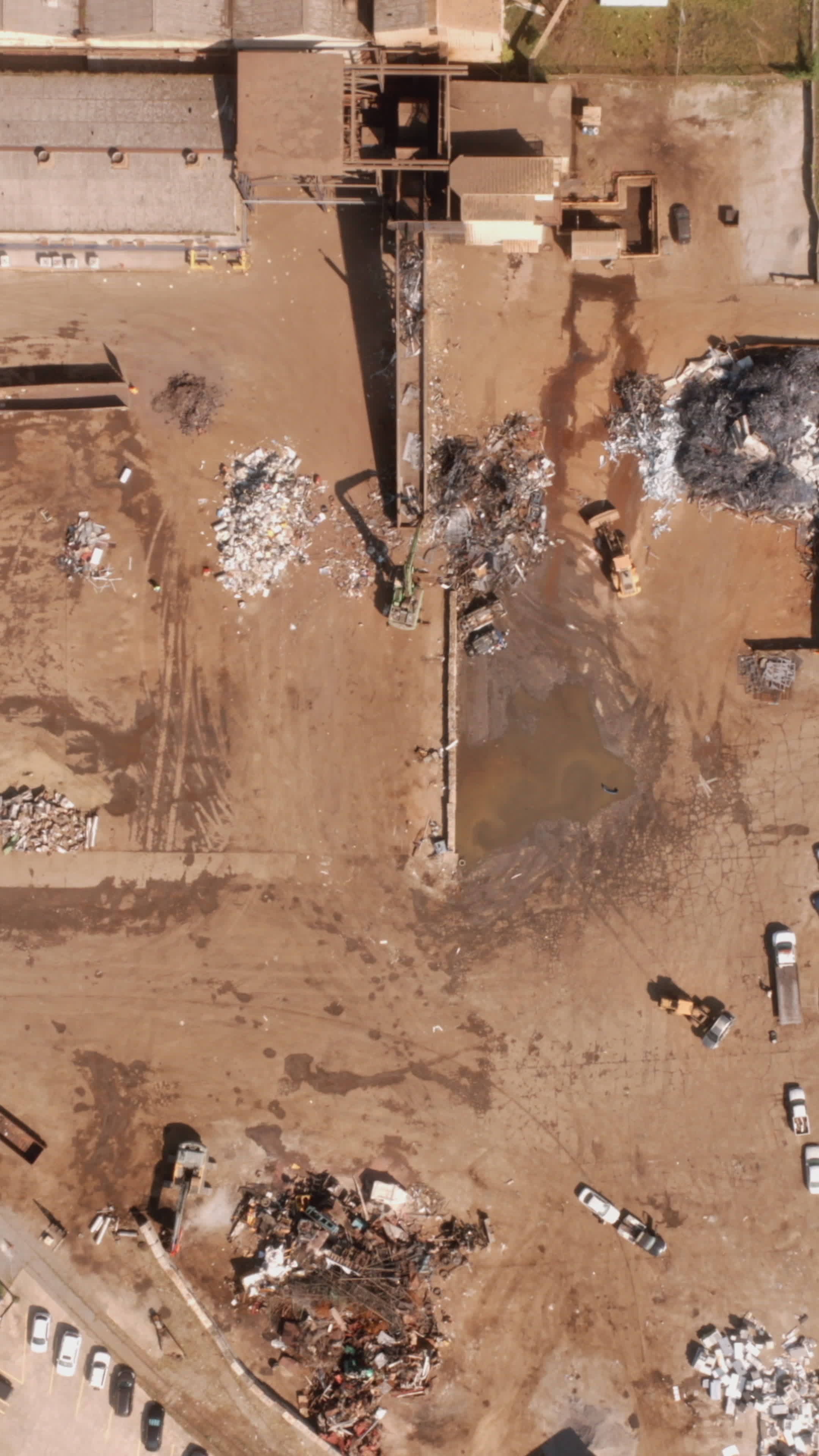 Aerial Drone View of Industrial Construction Site Free Stock Video ...
