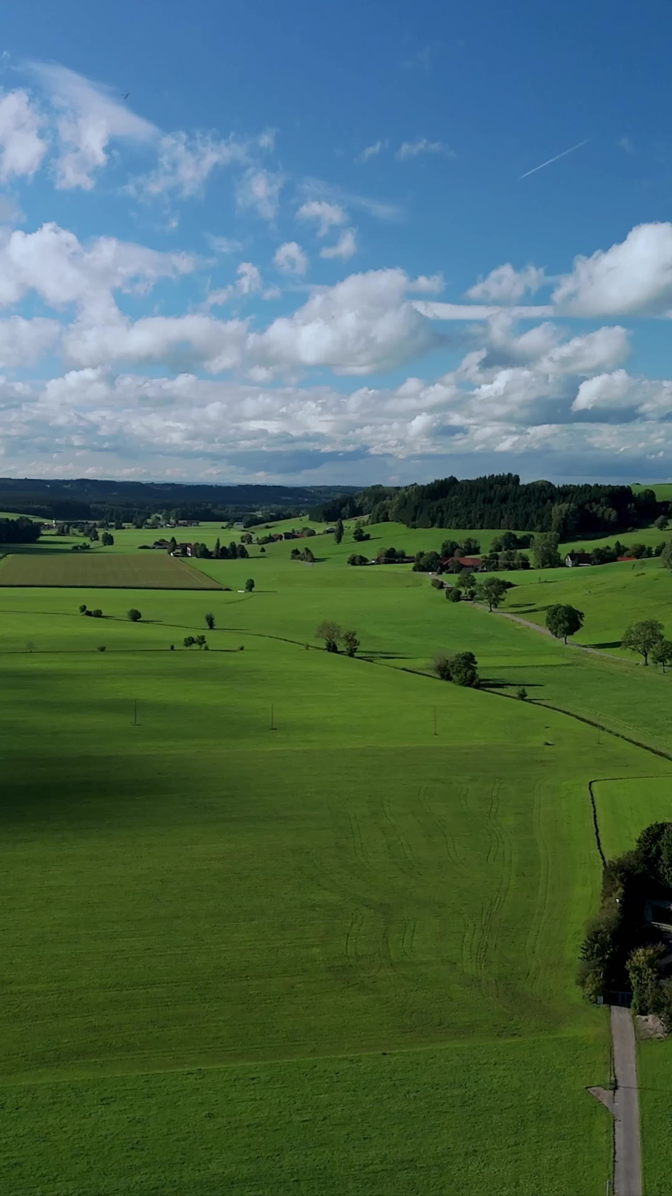 Aerial View of Scenic Green Landscapes in Summer Free Stock Video ...