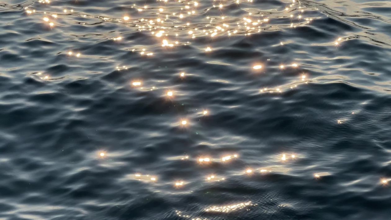 Sparkling Sunlight on Gentle Ocean Waves Free Stock Video Footage ...