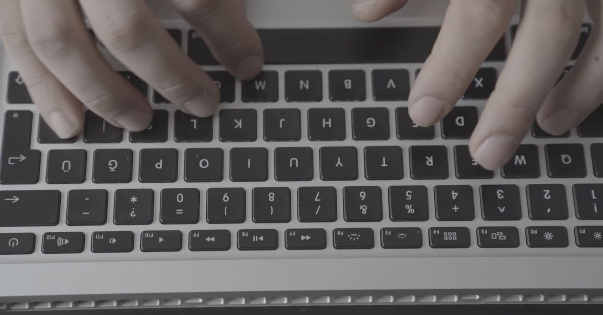 Computer Input Typing Typing on Laptop Keyboard Close-up Free Stock Video Footage, Royalty ...