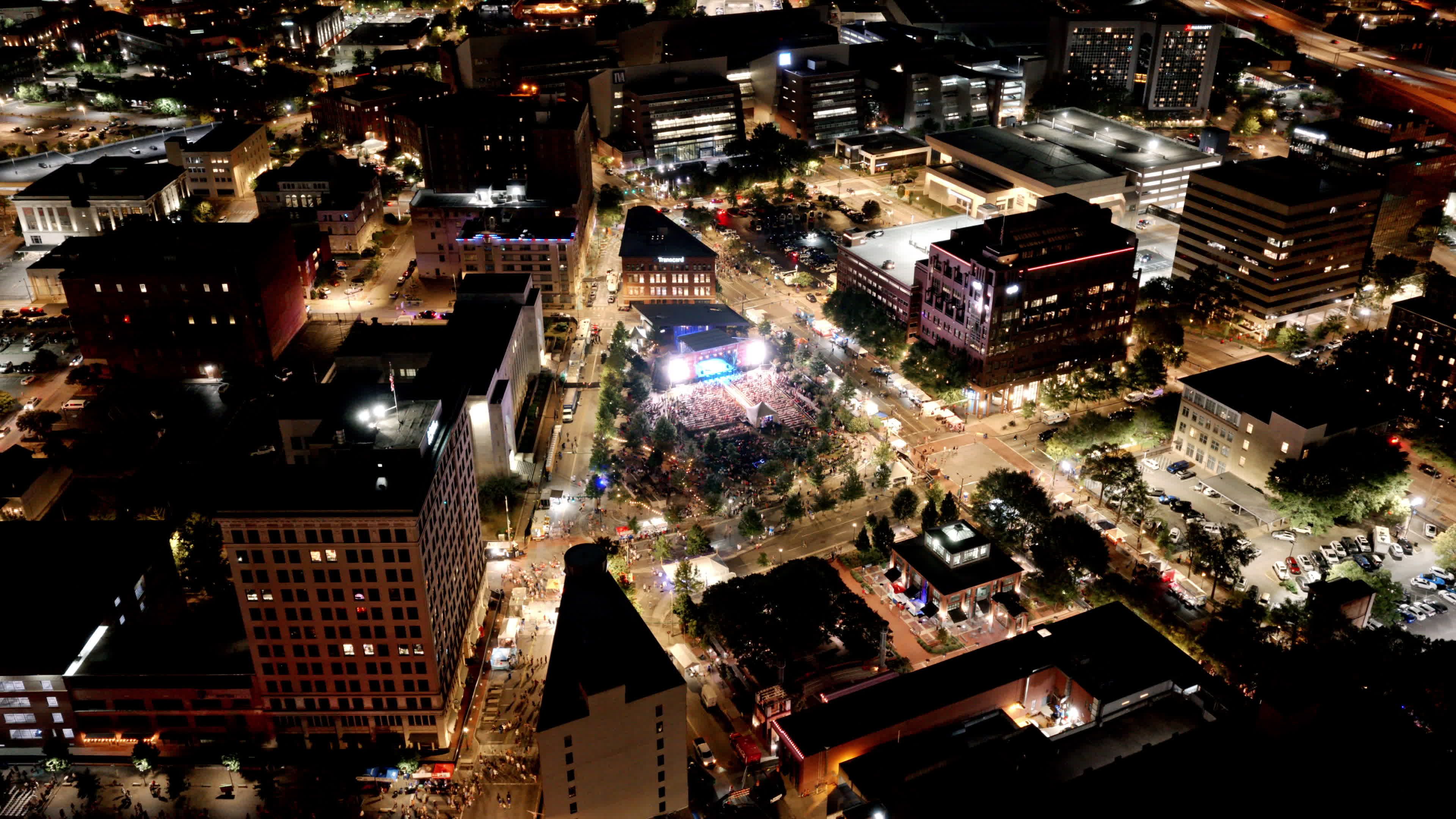 aerial night view of cityscape with concert 34003799 — free pexels stock footage