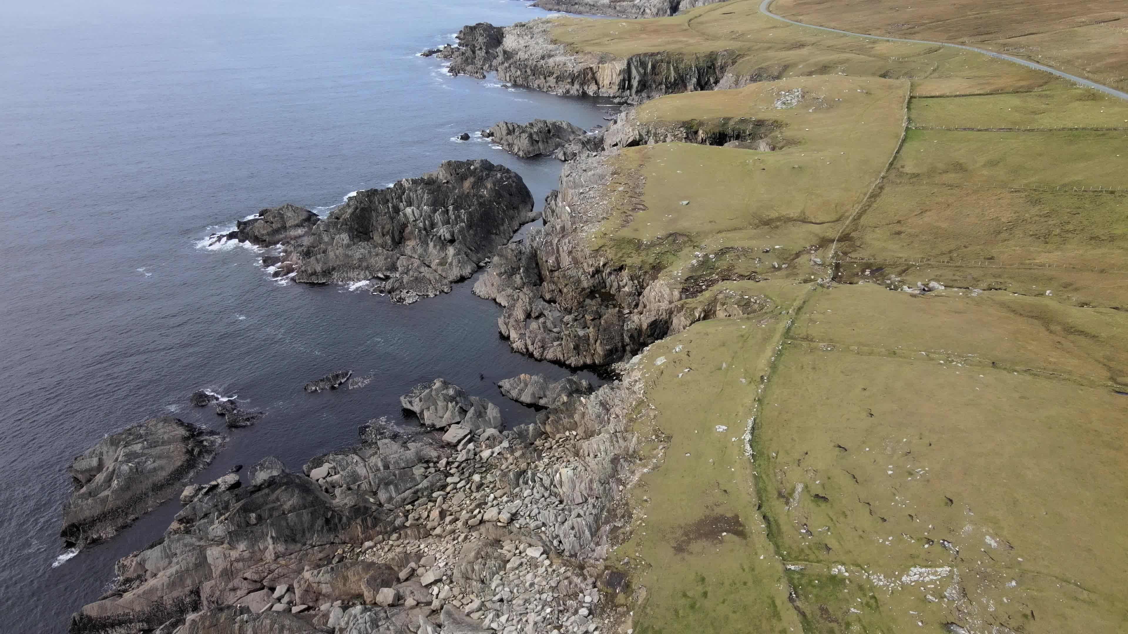 Stunning Aerial View of Irish Coastal Cliffs Free Stock Video Footage ...
