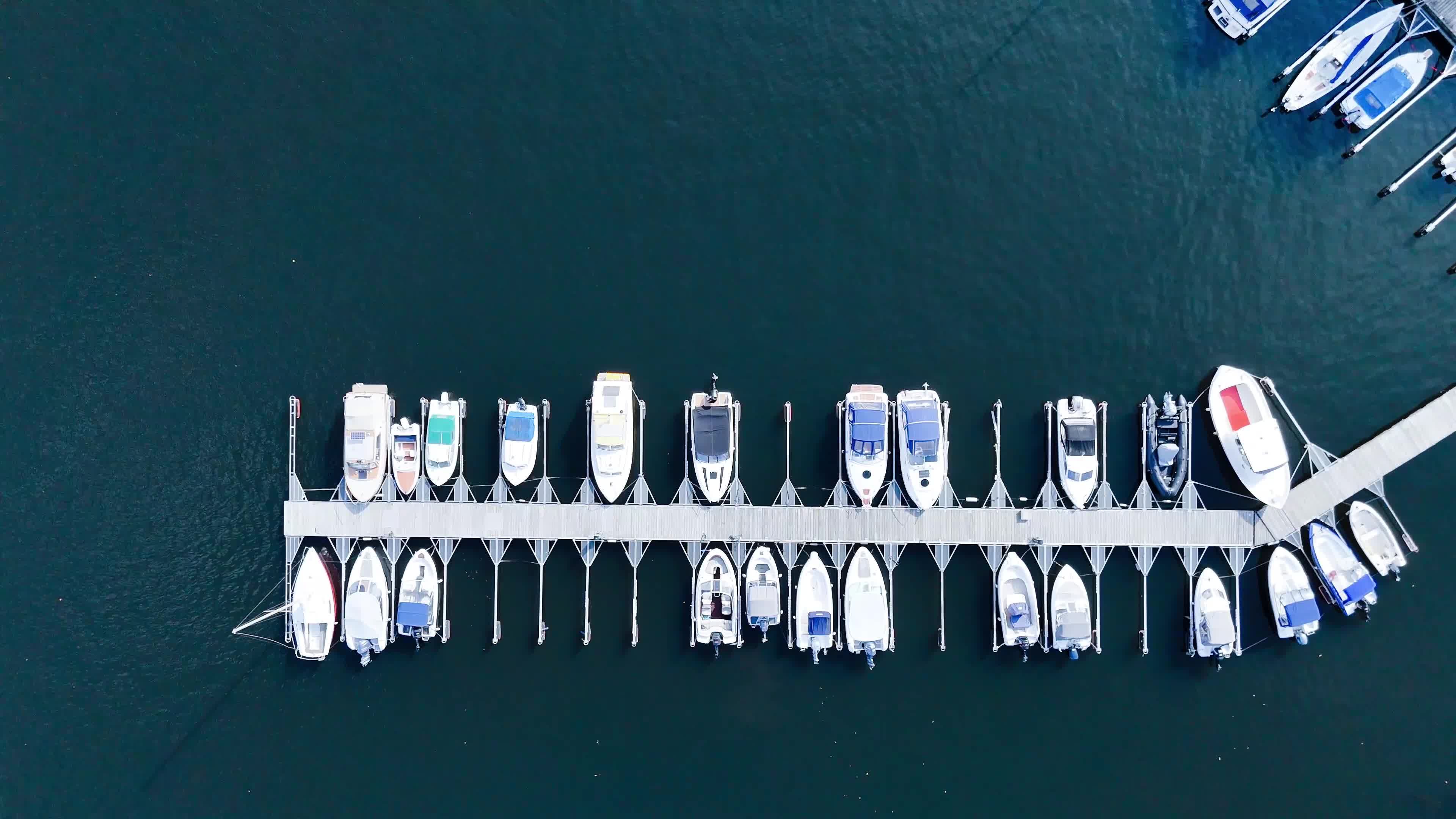 Aerial View of Boats Docked in Sweden Marina Free Stock Video Footage ...