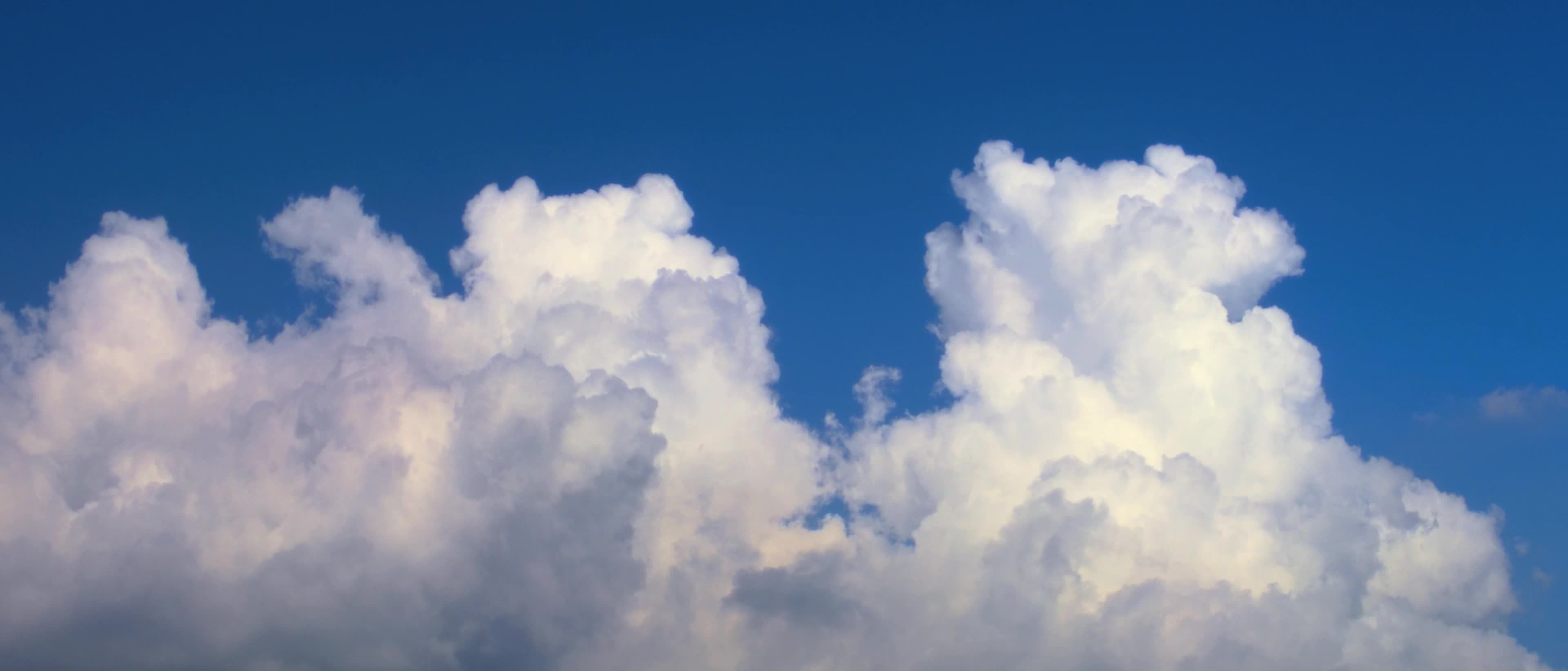 Stunning Cumulus Clouds in Blue Sky Timelapse Free Stock Video Footage ...