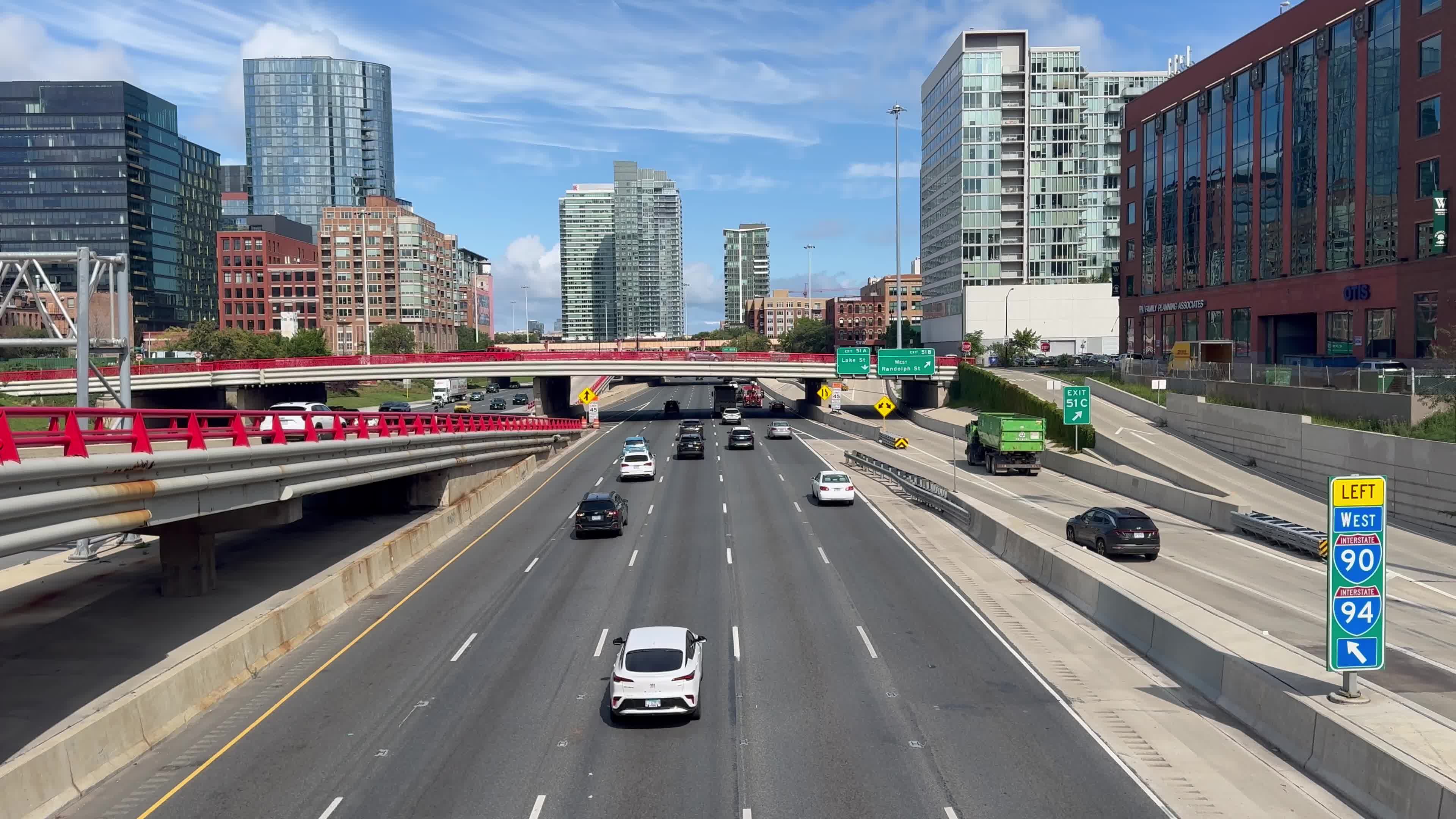 Urban Highway Traffic in Chicago Skyline Free Stock Video Footage ...