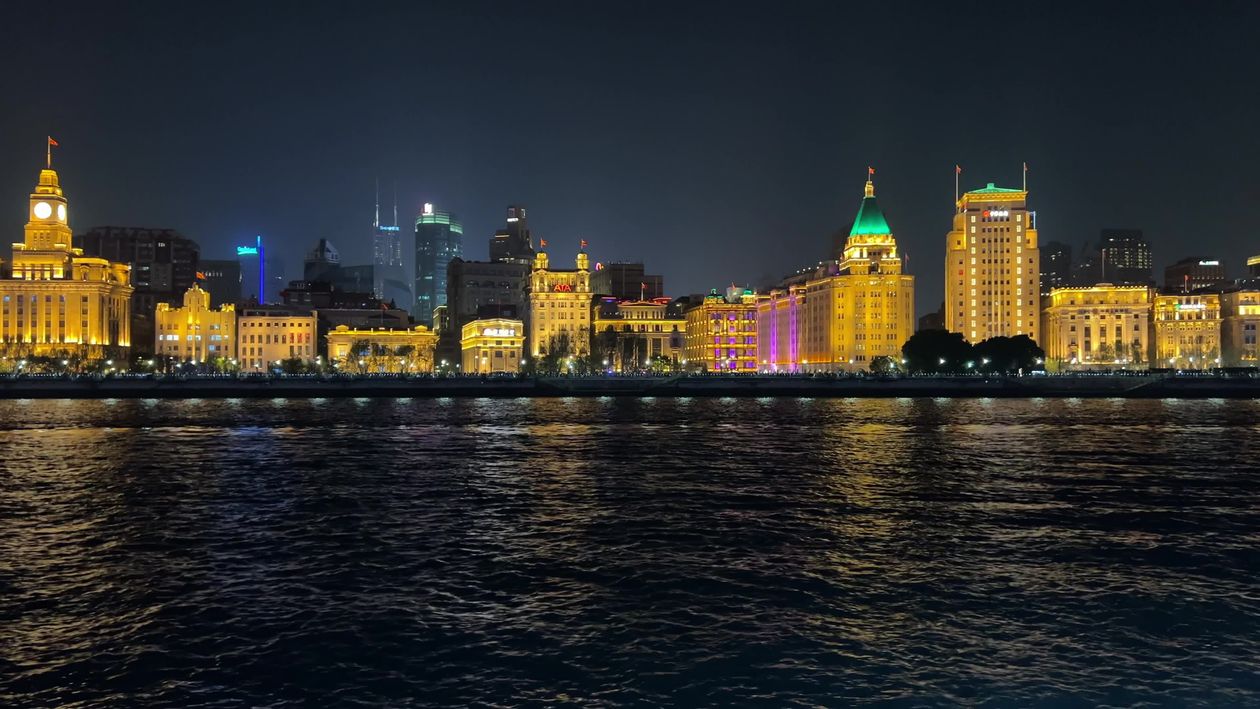 Stunning Night View Of Shanghai s Bund Skyline Free Stock Video Footage stunning-night-view-of-shanghai-s-bund-skyline-free-stock-video-footage