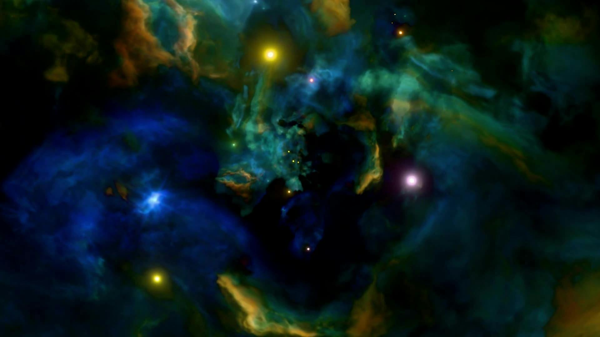 vibrant cosmic nebula with glowing stars 34053971