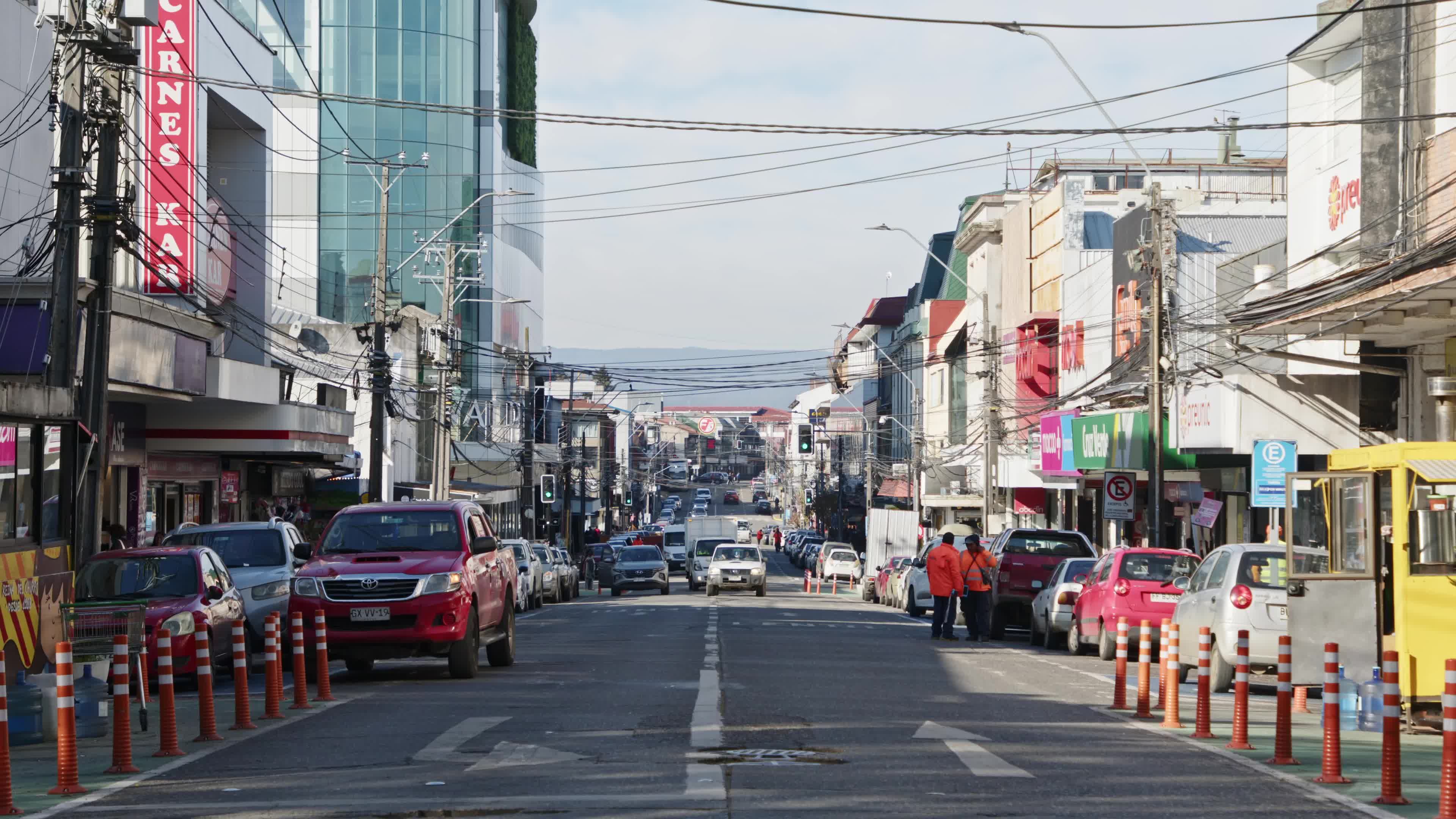 Busy Urban Street with Traffic and Pedestrians Free Stock Video Footage ...