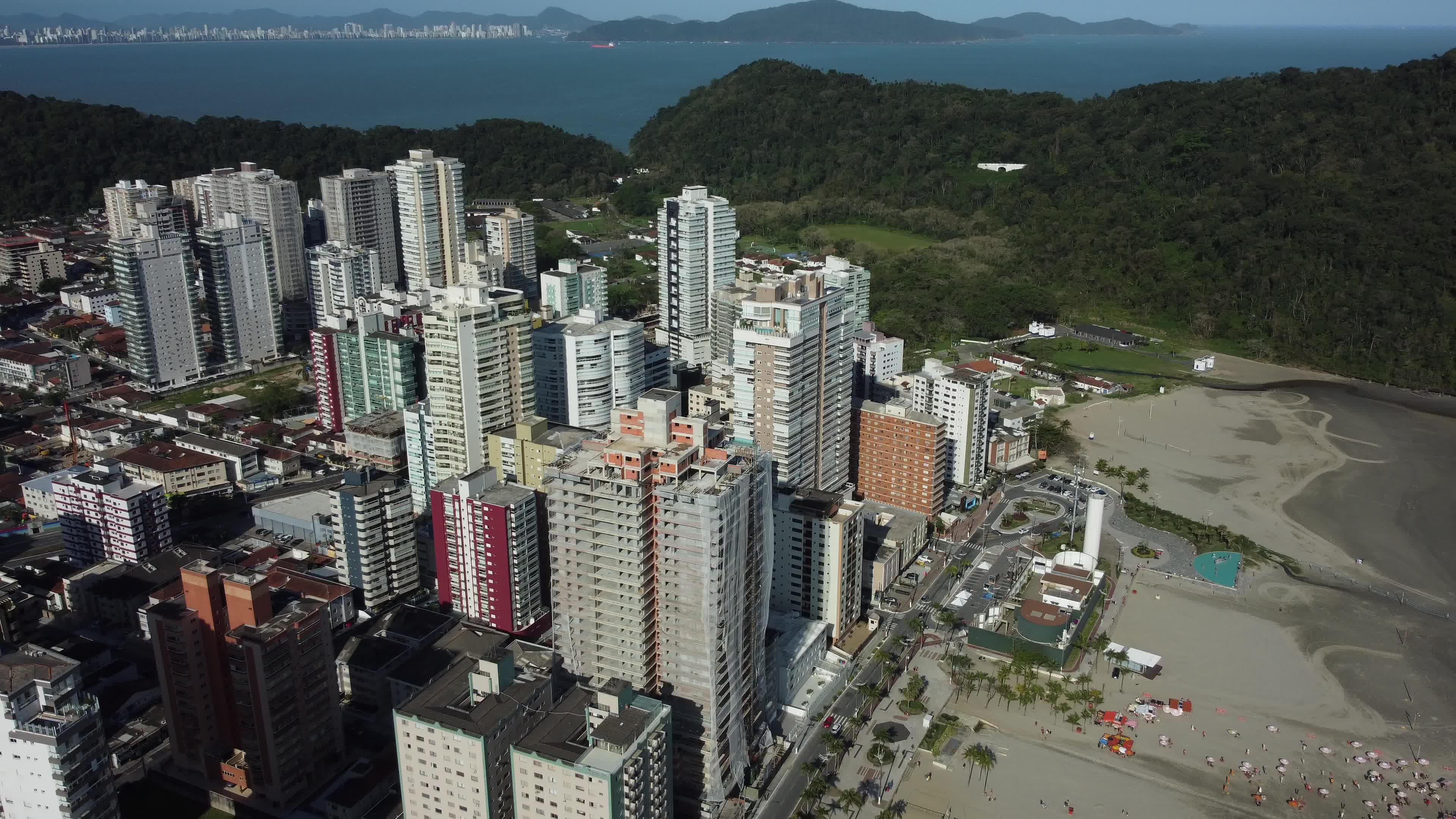 Aerial View of High-Rise Buildings by the Beach Free Stock Video ...