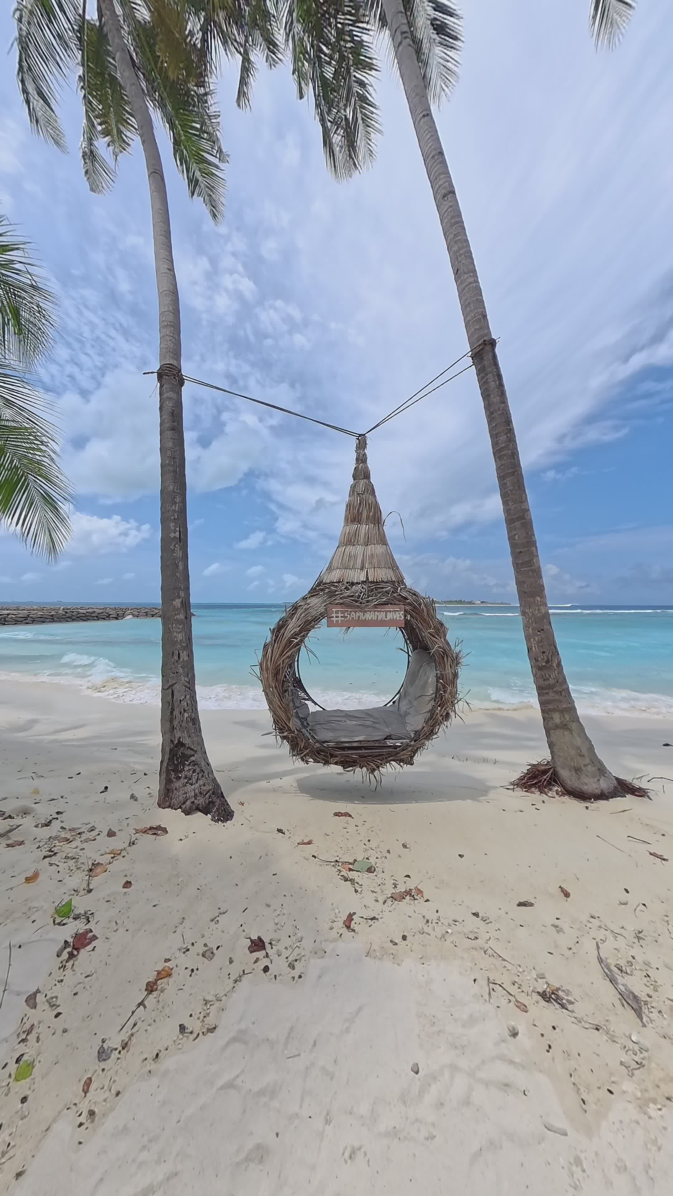 Tropical Beach Swing on White Sand Beach Free Stock Video Footage ...