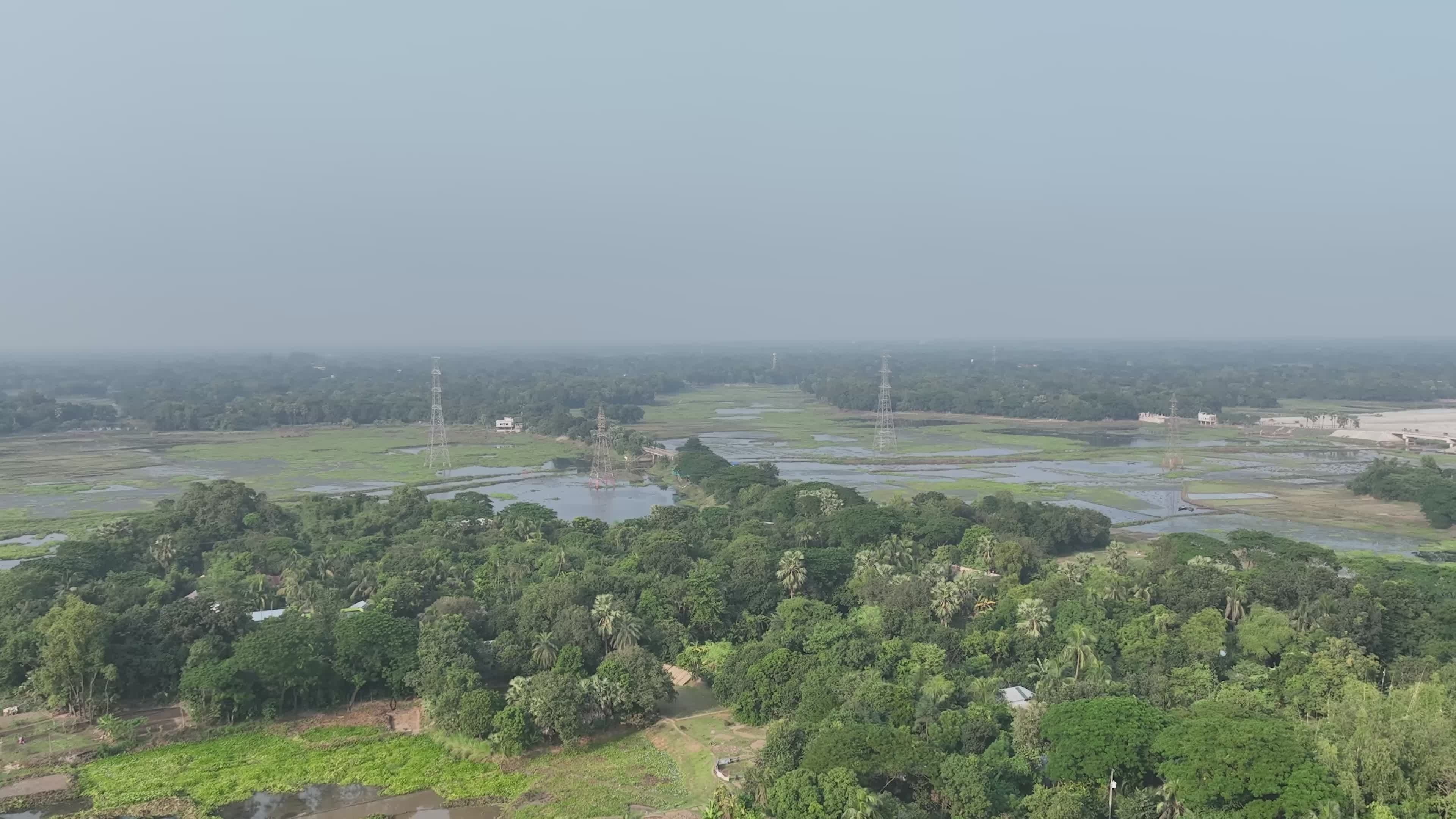 Aerial View of Lush Green Landscape in Bangladesh Free Stock Video ...