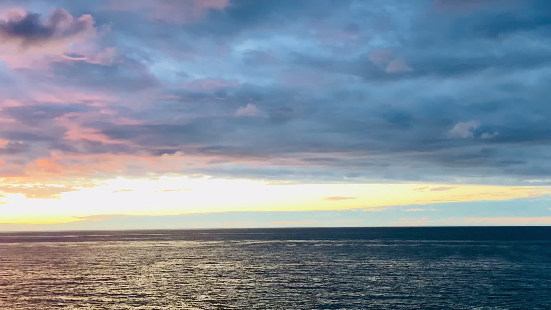 Serene Ocean Sunset with Vibrant Skies Free Stock Video Footage ...