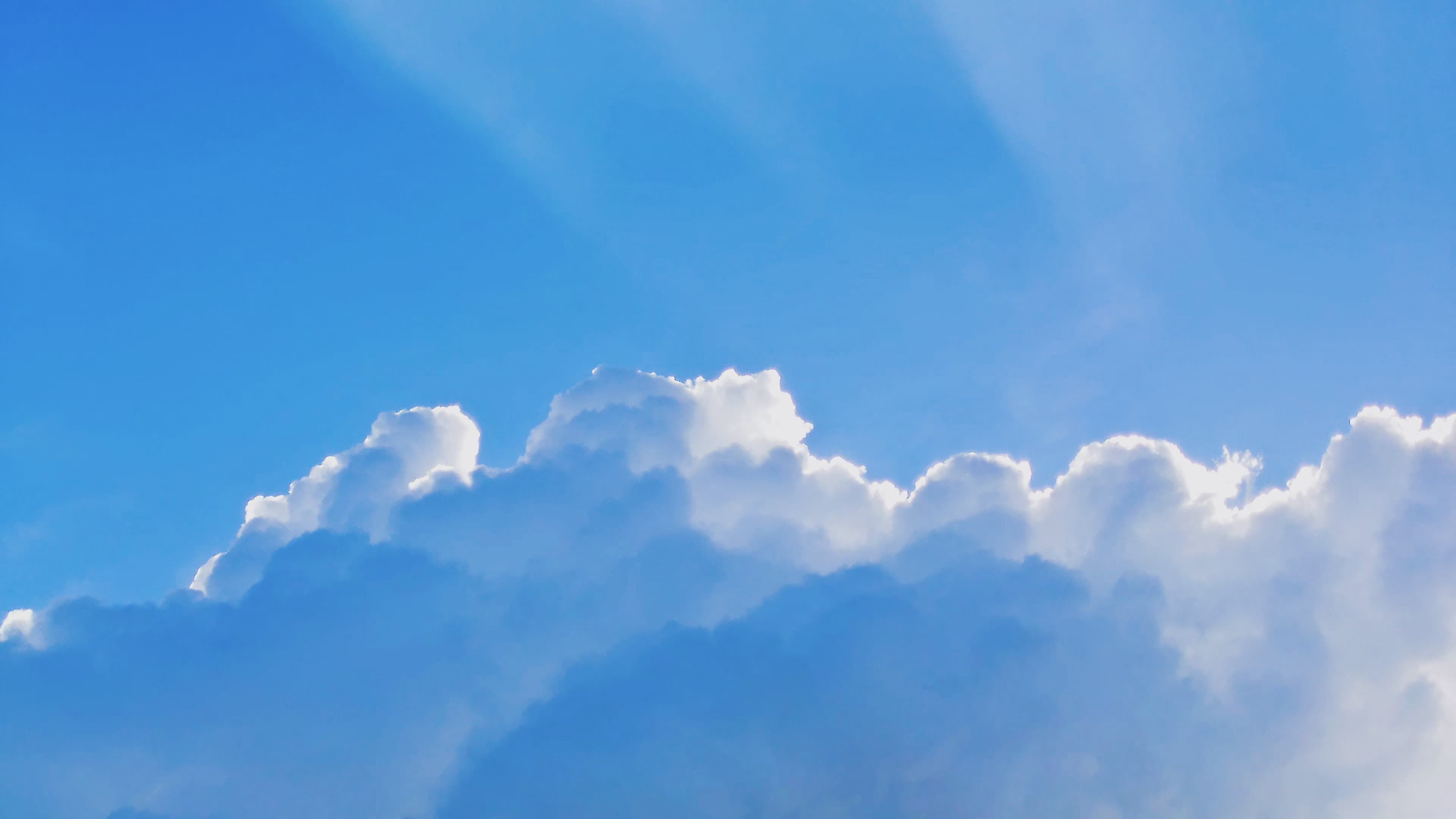 Serene Blue Sky with Fluffy White Clouds Free Stock Video Footage ...