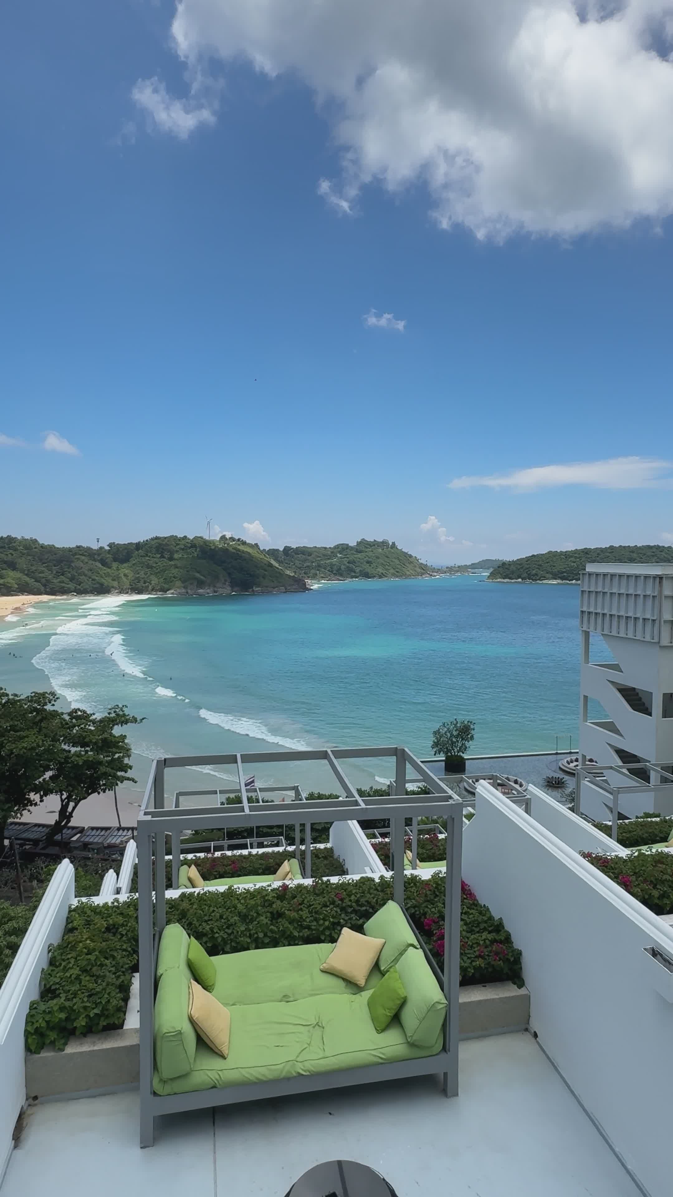 Stunning Seaside View from Rooftop Terrace Free Stock Video Footage ...