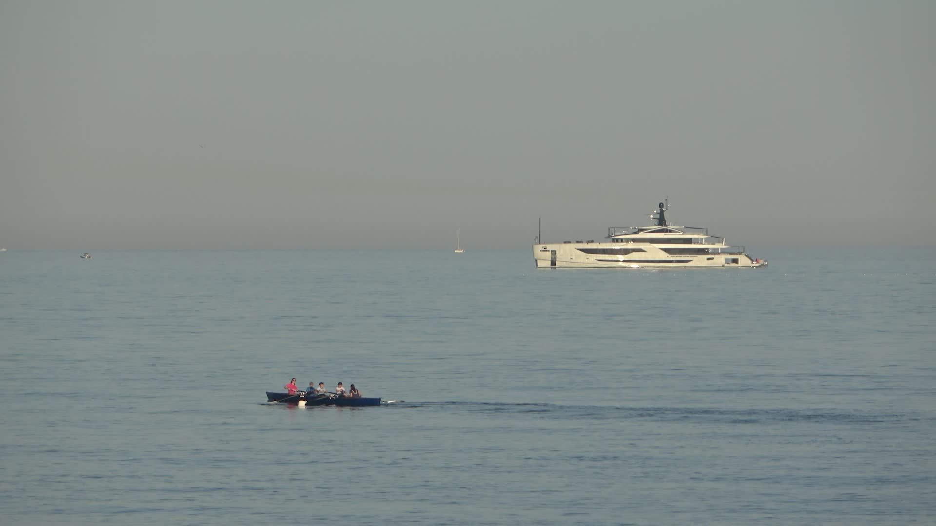 Serene Rowboat Scene on the Mediterranean Sea Free Stock Video Footage ...