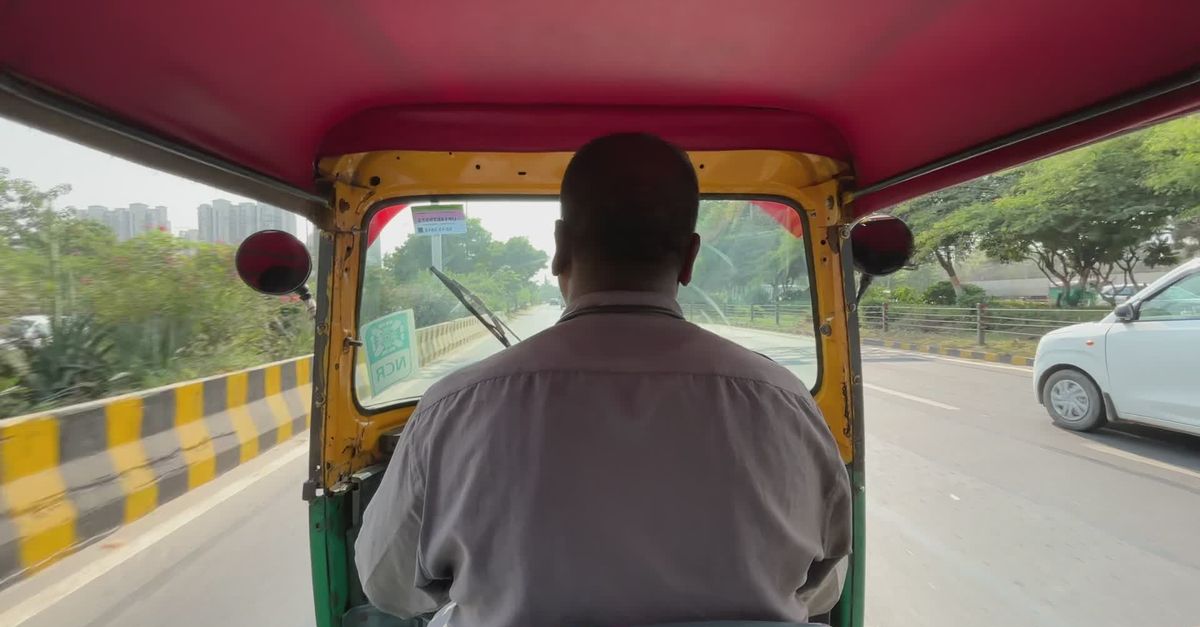 Auto Rickshaw Ride Auto Rickshaw Ride Through Bustling Indian Streets Free Stock Video ...