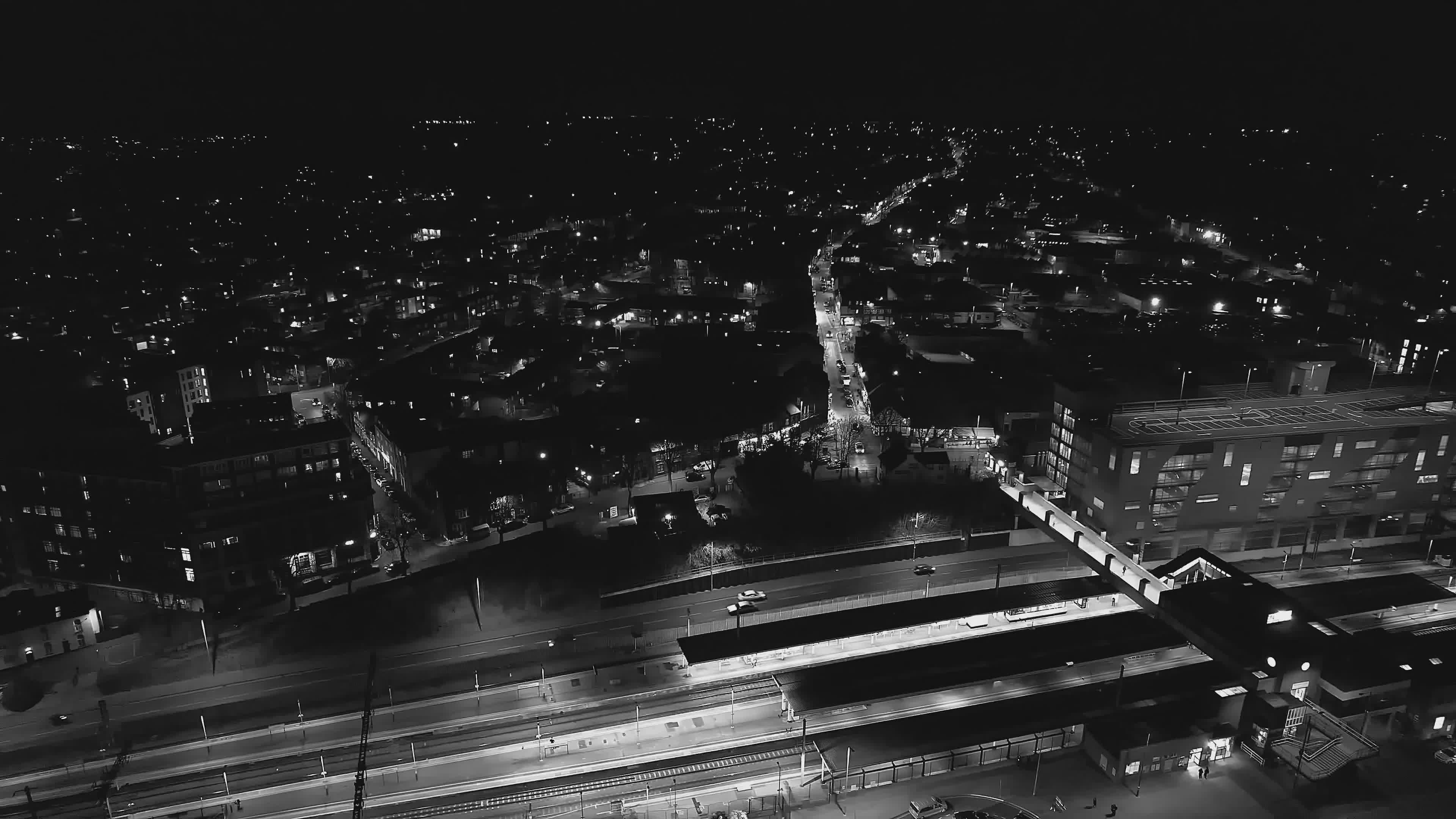 aerial night view of cityscape streets 34180809 — free pexels stock footage