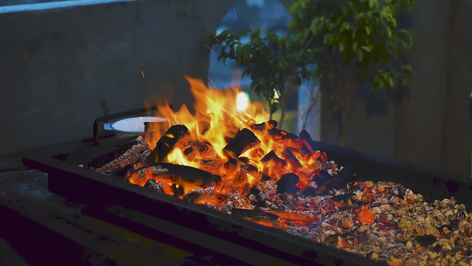 Cozy Rooftop Bonfire Grill at Night Free Stock Video Footage, Royalty ...