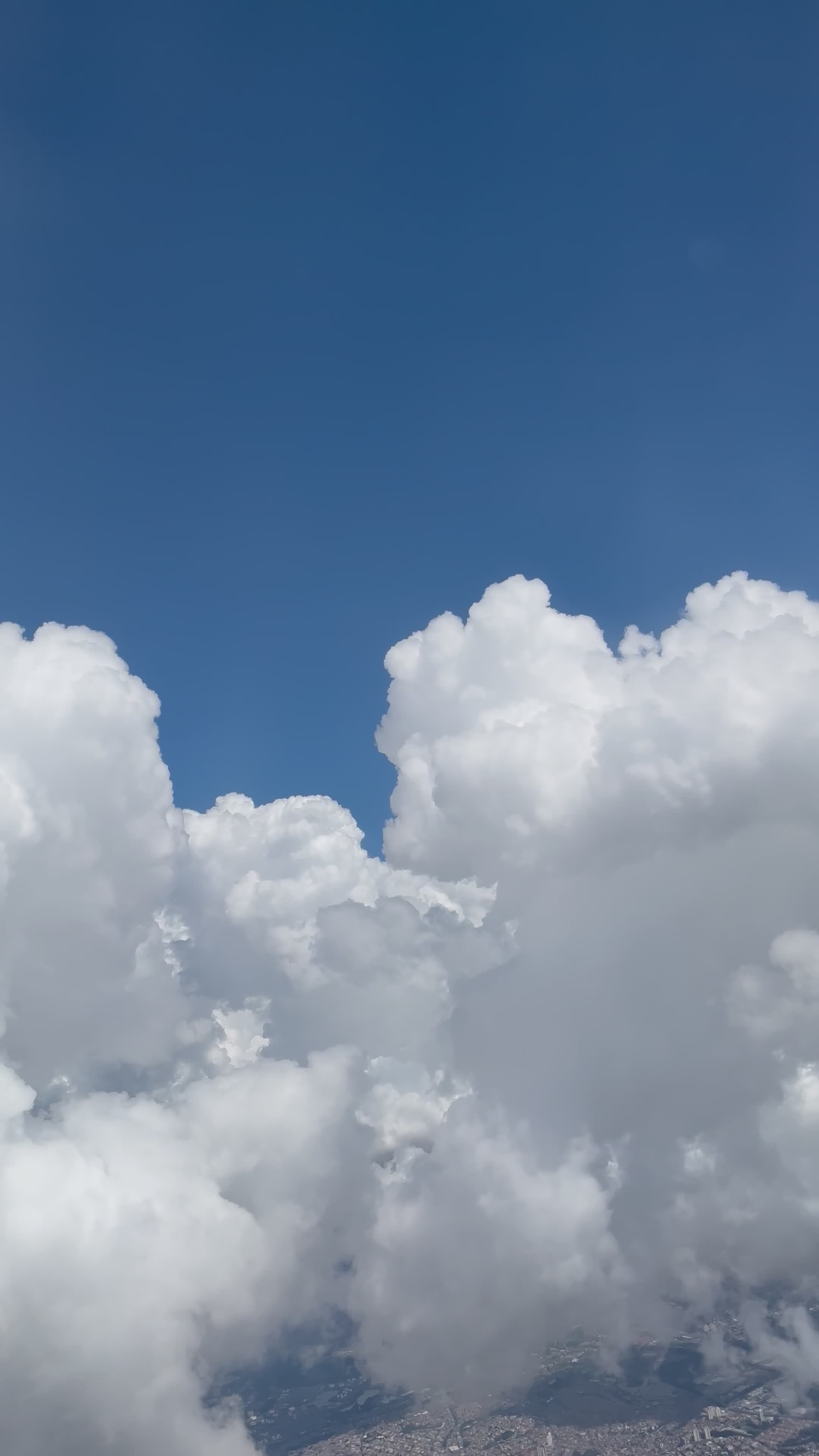 Dynamic Aerial View of Cumulus Clouds in Blue Sky Free Stock Video ...